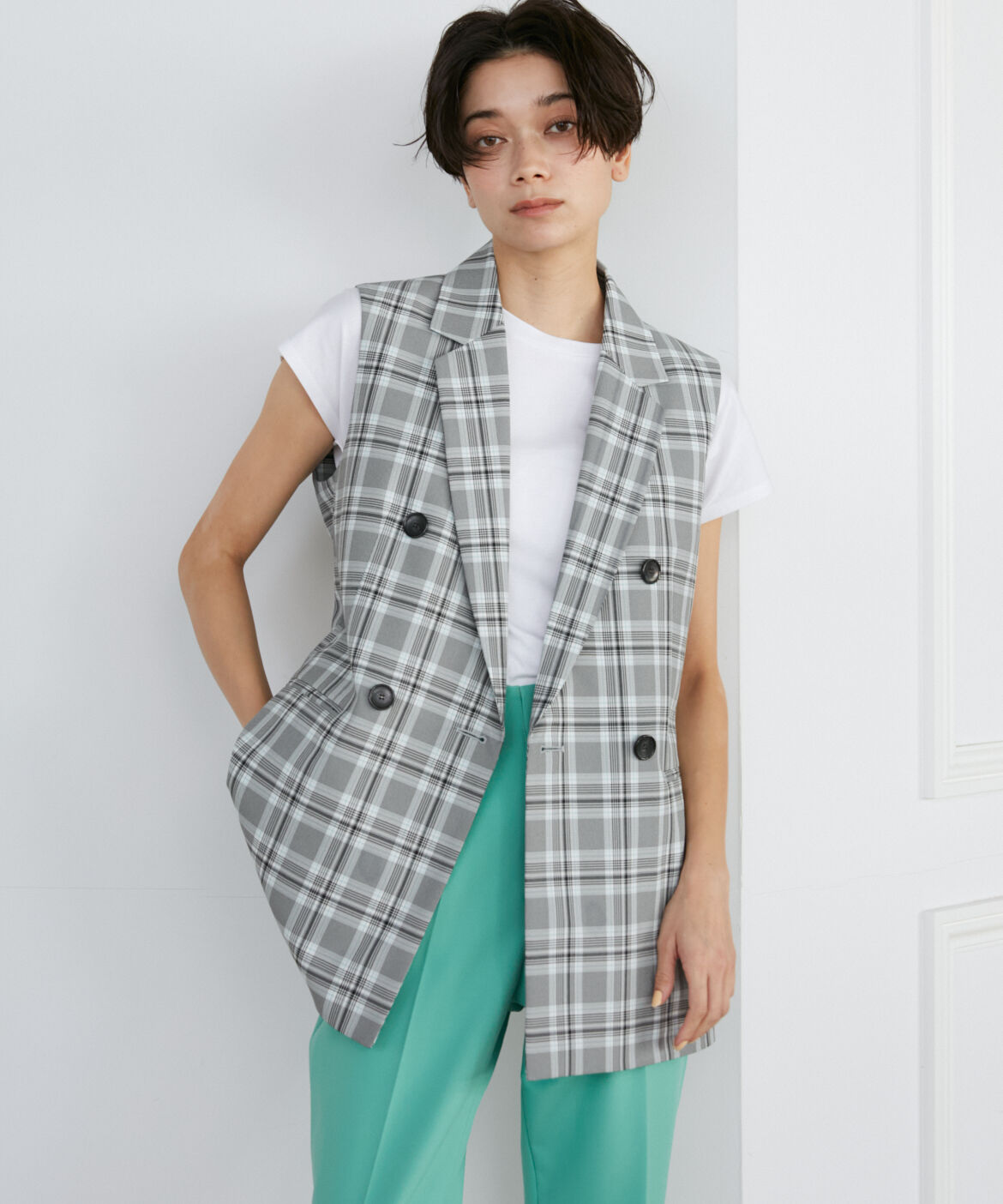 INED「ダブルブレストジレ」|その他|格子2