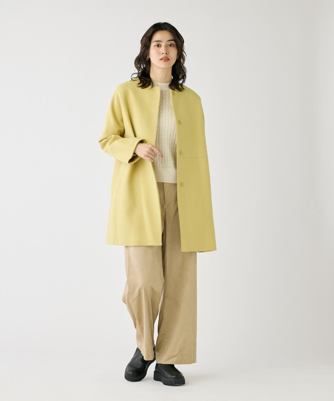 DAY by DAY it&rsquo;s international「ノーカラーメルトンコート《Super110's Wool》」|ノーカラージャケット|