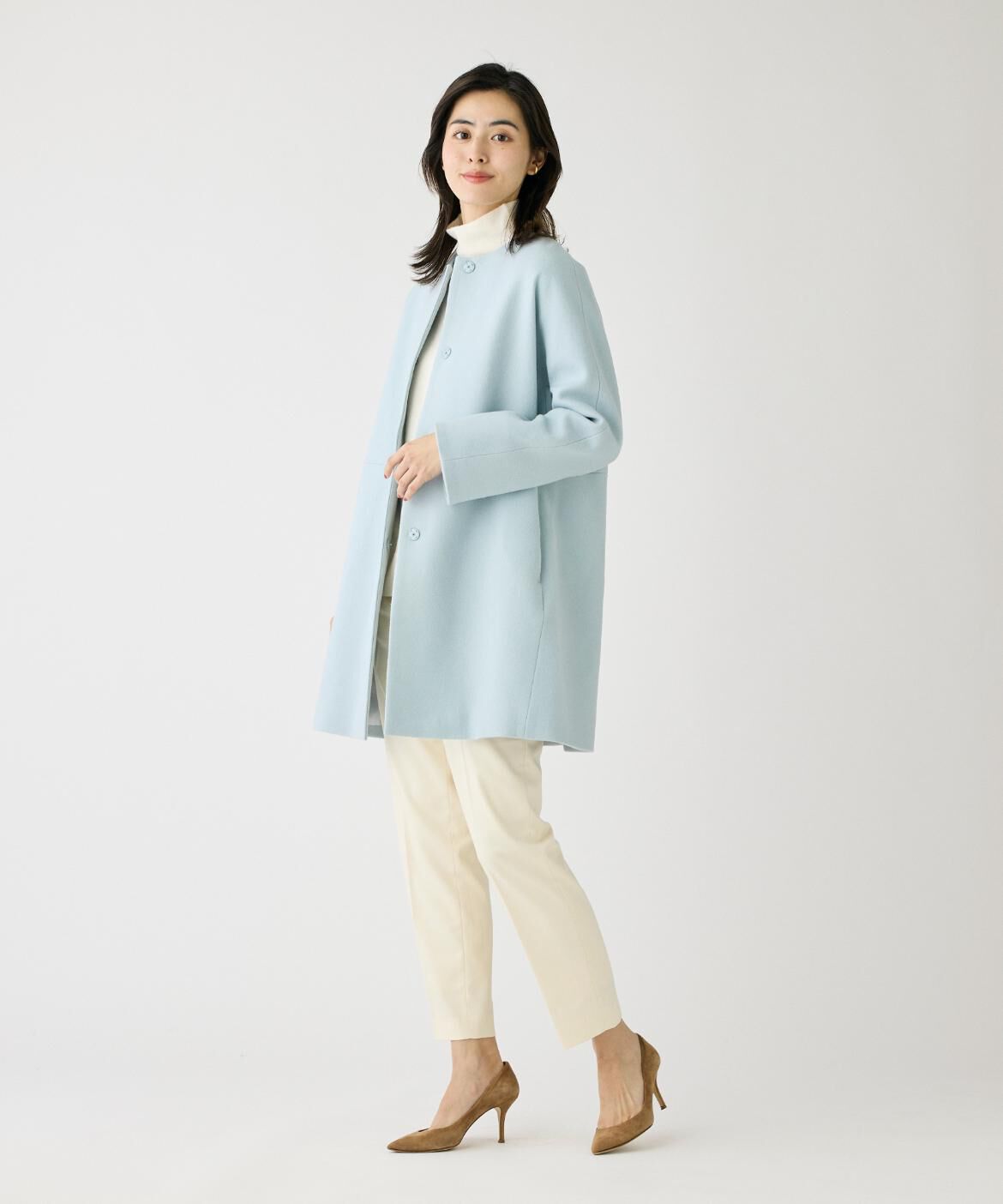 DAY by DAY it&rsquo;s international「ノーカラーメルトンコート《Super110's Wool》」|ノーカラージャケット|