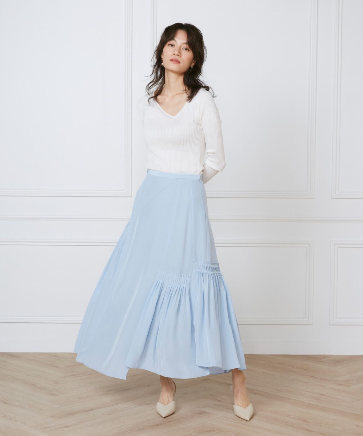 INED「アシメトリースカート《la veille by SUPERIOR CLOSET》」|フレア|