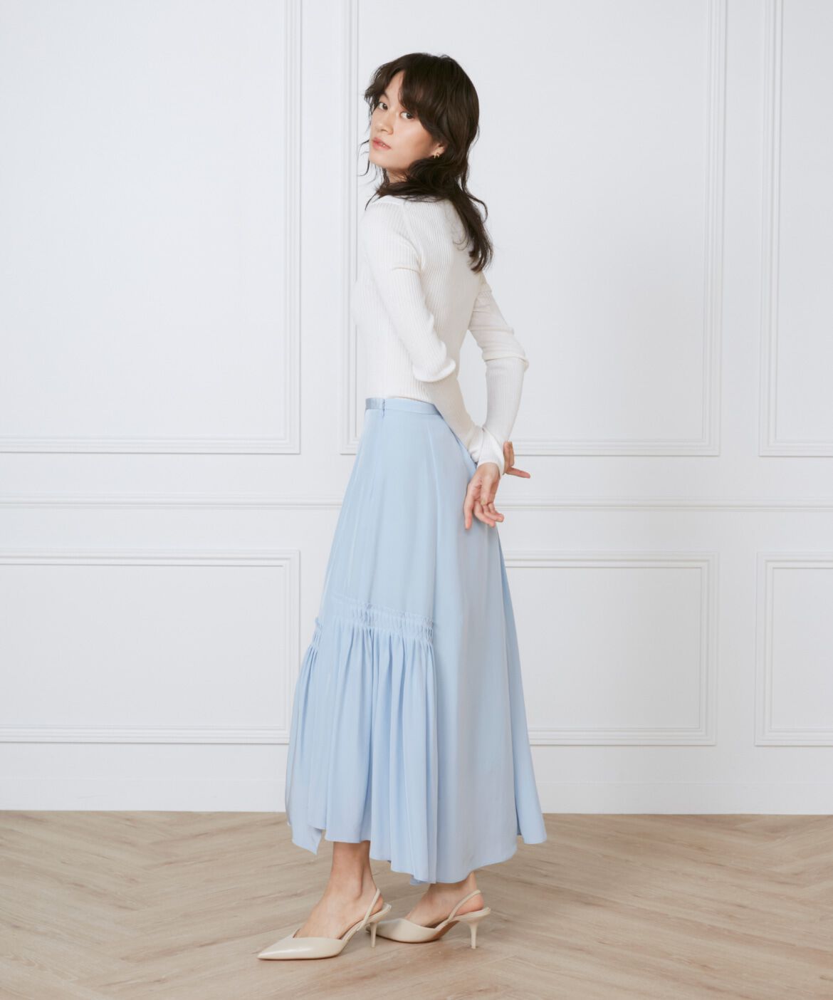 INED「アシメトリースカート《la veille by SUPERIOR CLOSET》」|フレア|