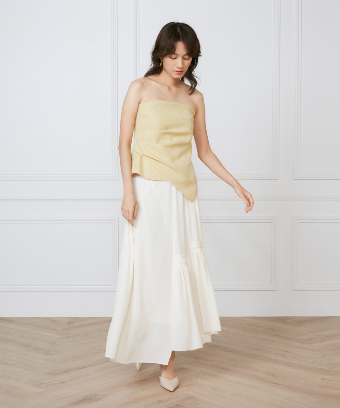 INED「アシメトリースカート《la veille by SUPERIOR CLOSET》」|フレア|