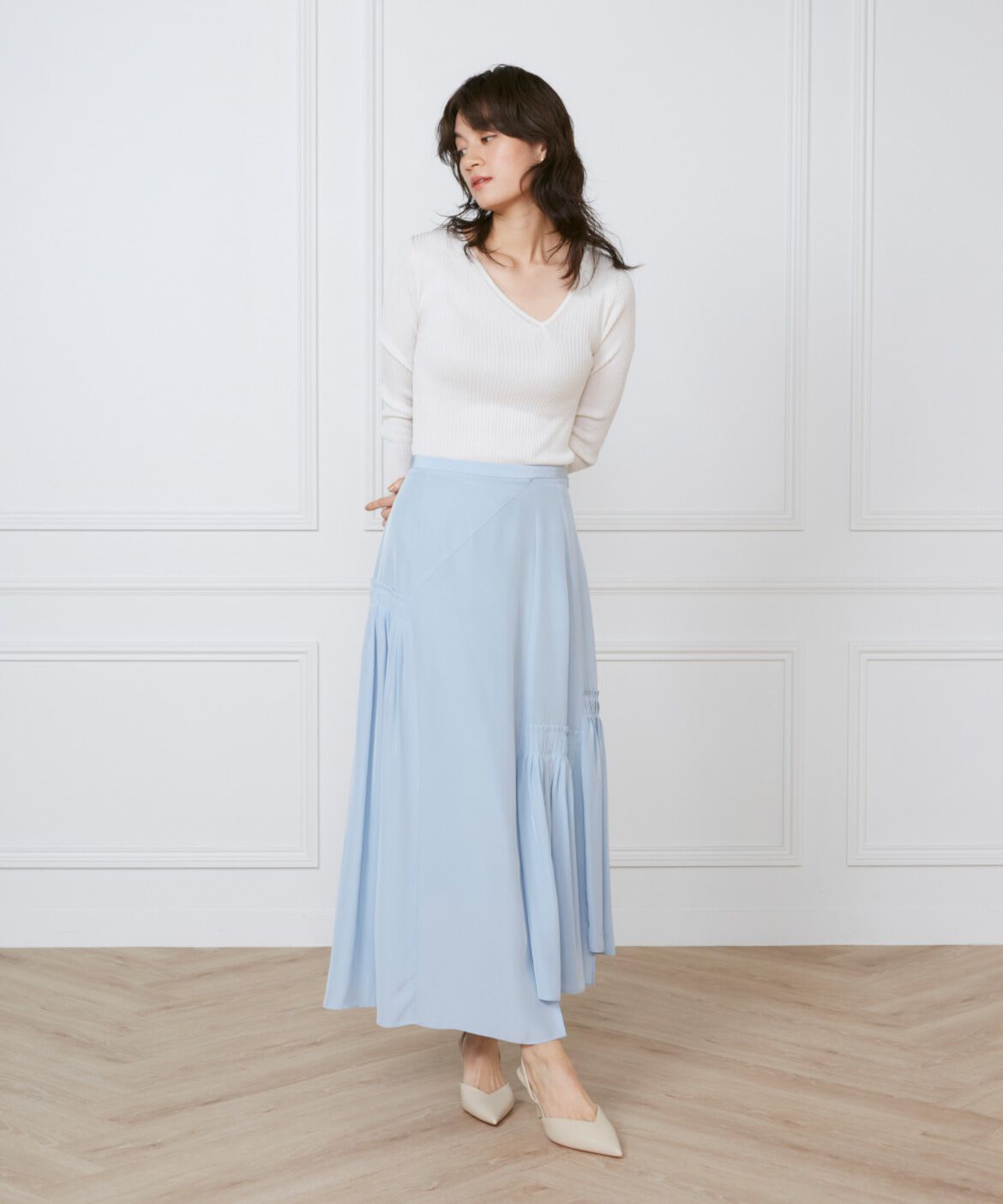 INED「アシメトリースカート《la veille by SUPERIOR CLOSET》」|フレア|