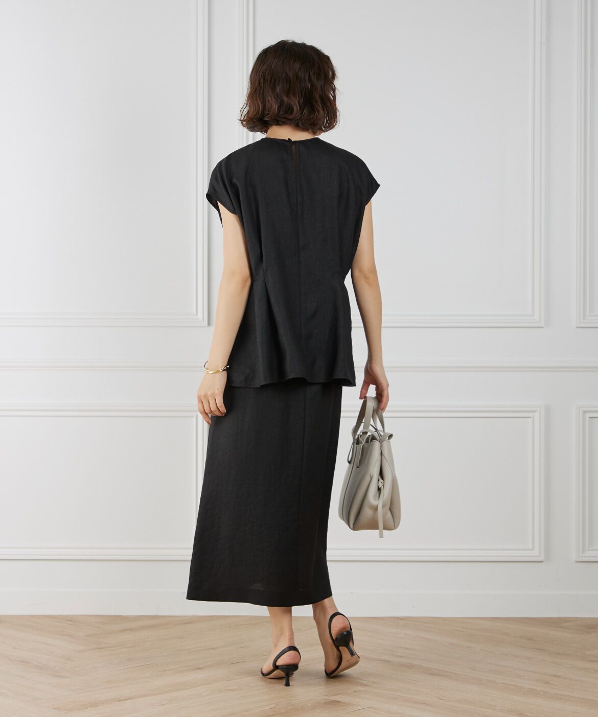 INED「ラップ風スカート」|タイト|