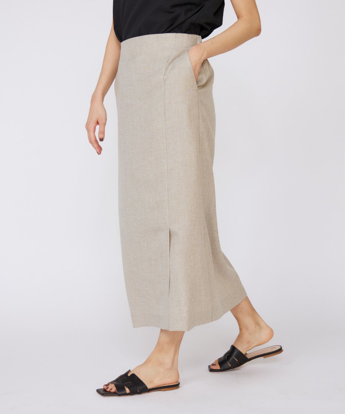 INED「ラップ風スカート」|タイト|