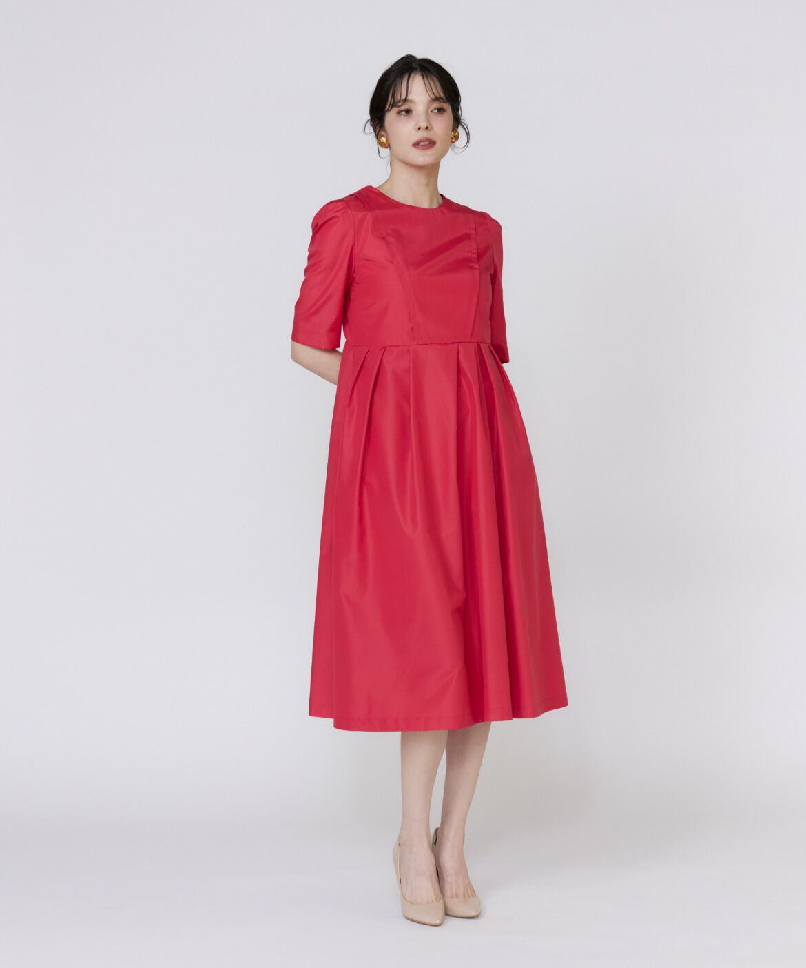 Maglie le cassetto「《プラスサイズ》ライトクチュールワンピース《M Maglie le cassetto》」|ワンピース|