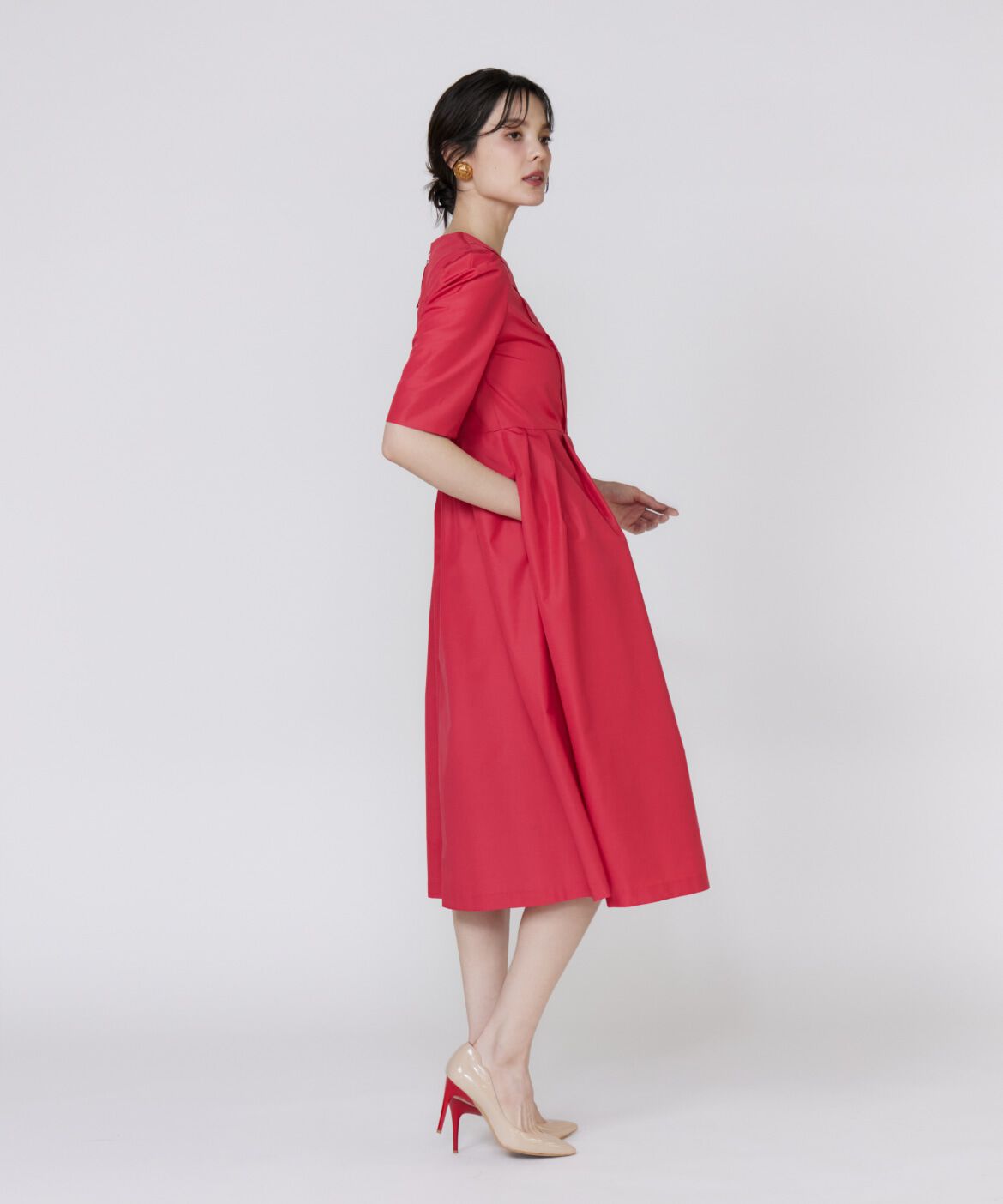 Maglie le cassetto「《プラスサイズ》ライトクチュールワンピース《M Maglie le cassetto》」|ワンピース|