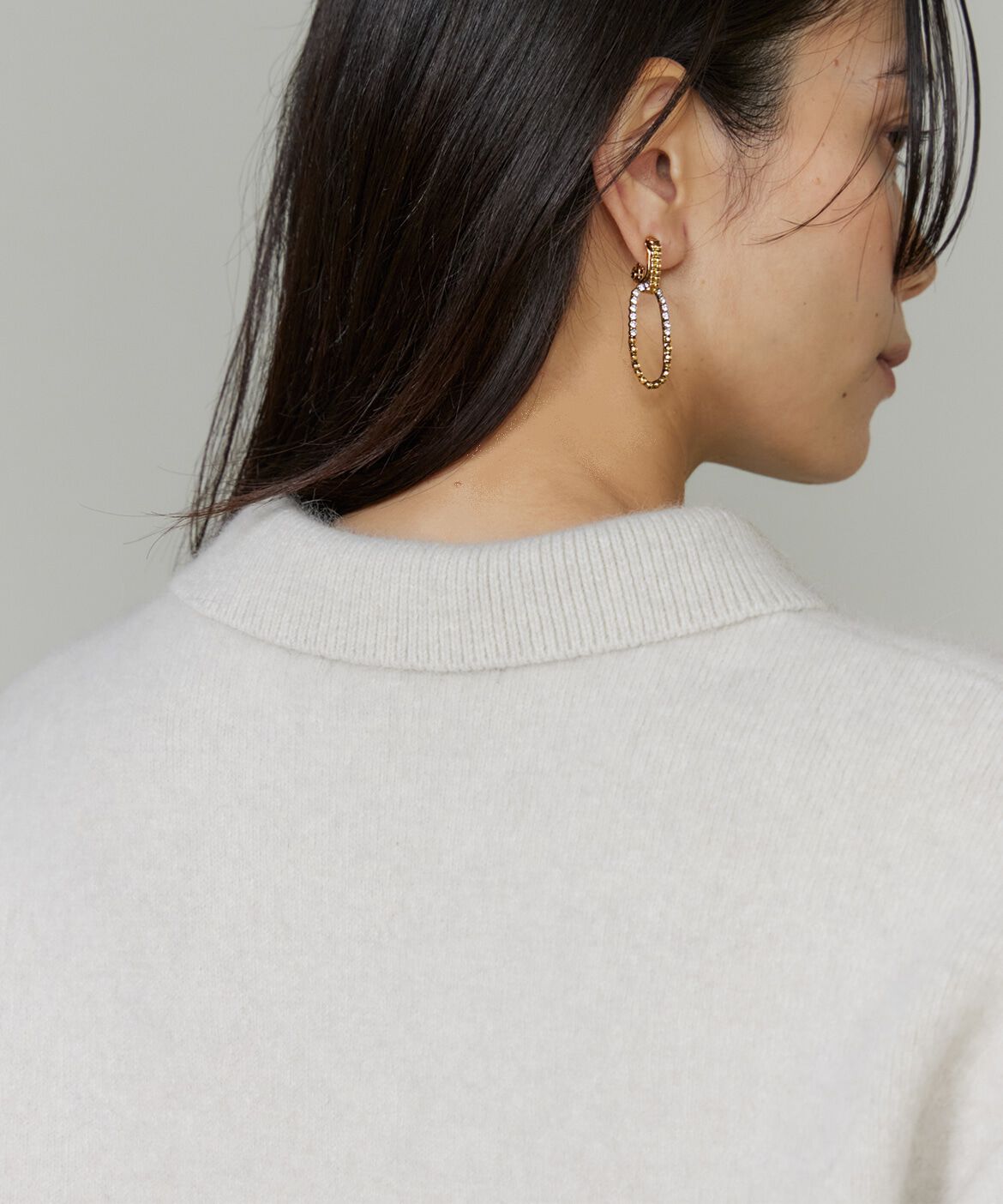 INED「フォックスブレンド襟付きジップカーディガン《YVON》」|カーディガン|