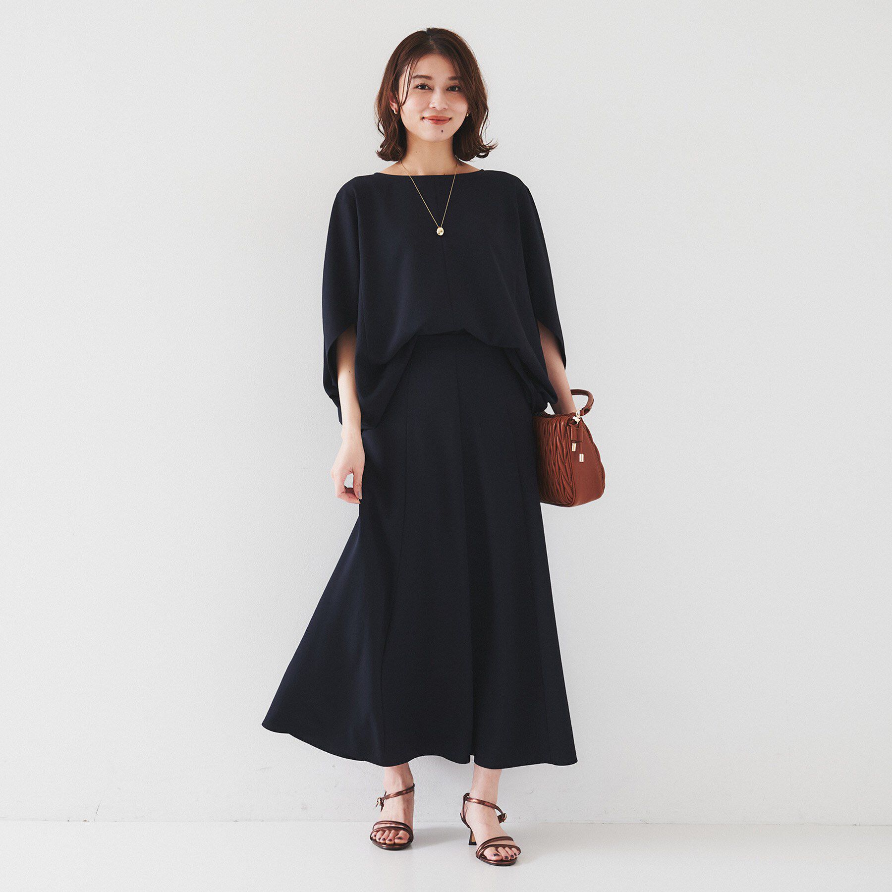 UNTITLED「【セットアップ可/接触冷感/イージーケア】リラクミスト フレアスカート」|スカート|