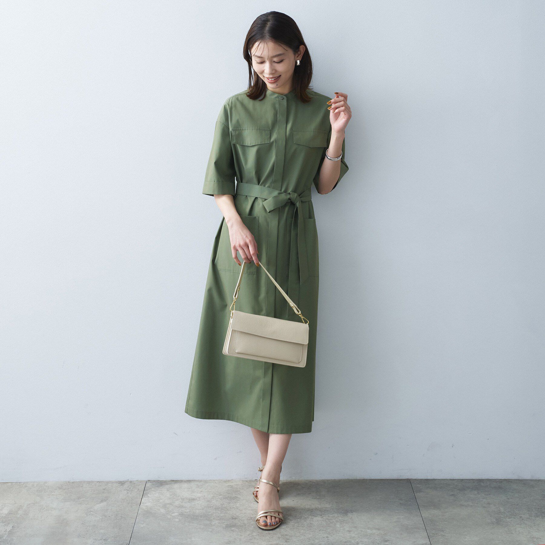 UNTITLED「シャンブレーシャツワンピース」|ワンピース|