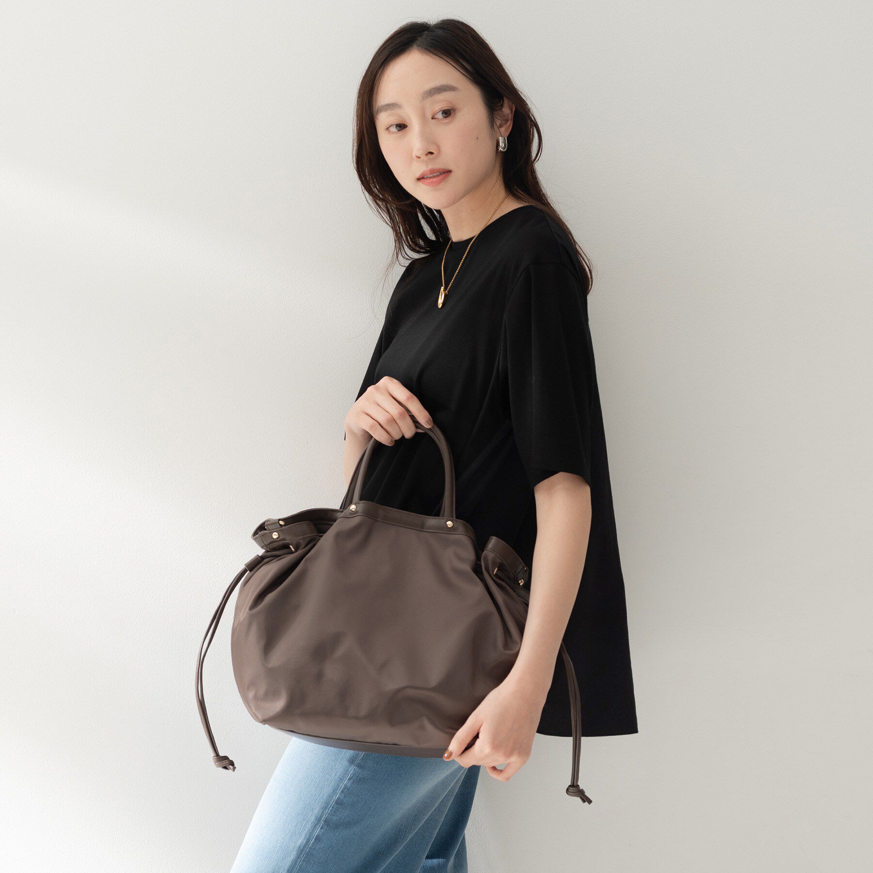 UNTITLED「2WAYドロストトート」|トートバッグ|ブラウン(044)