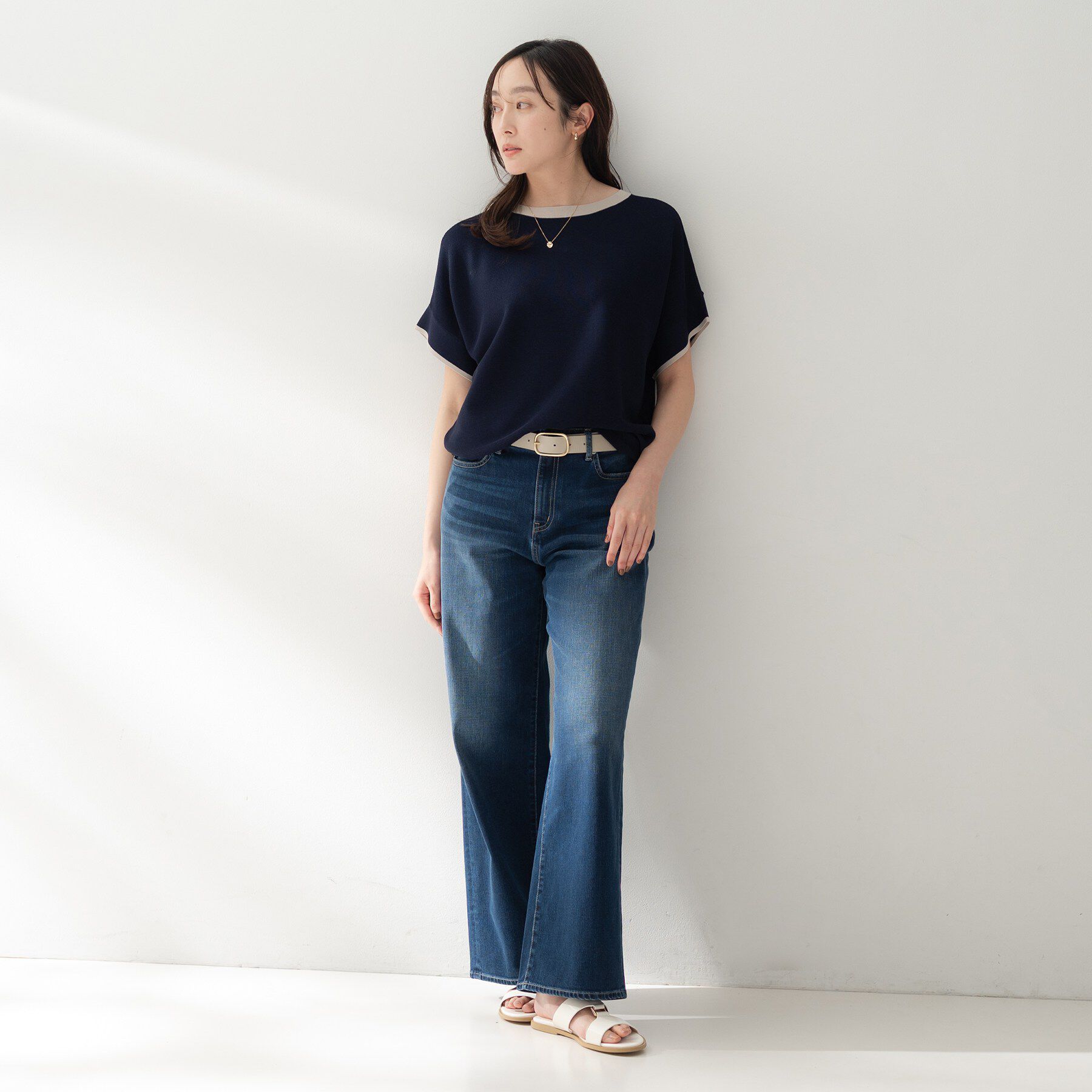 UNTITLED「前後2WAYフレンチスリーブニット」|ニット・セーター|