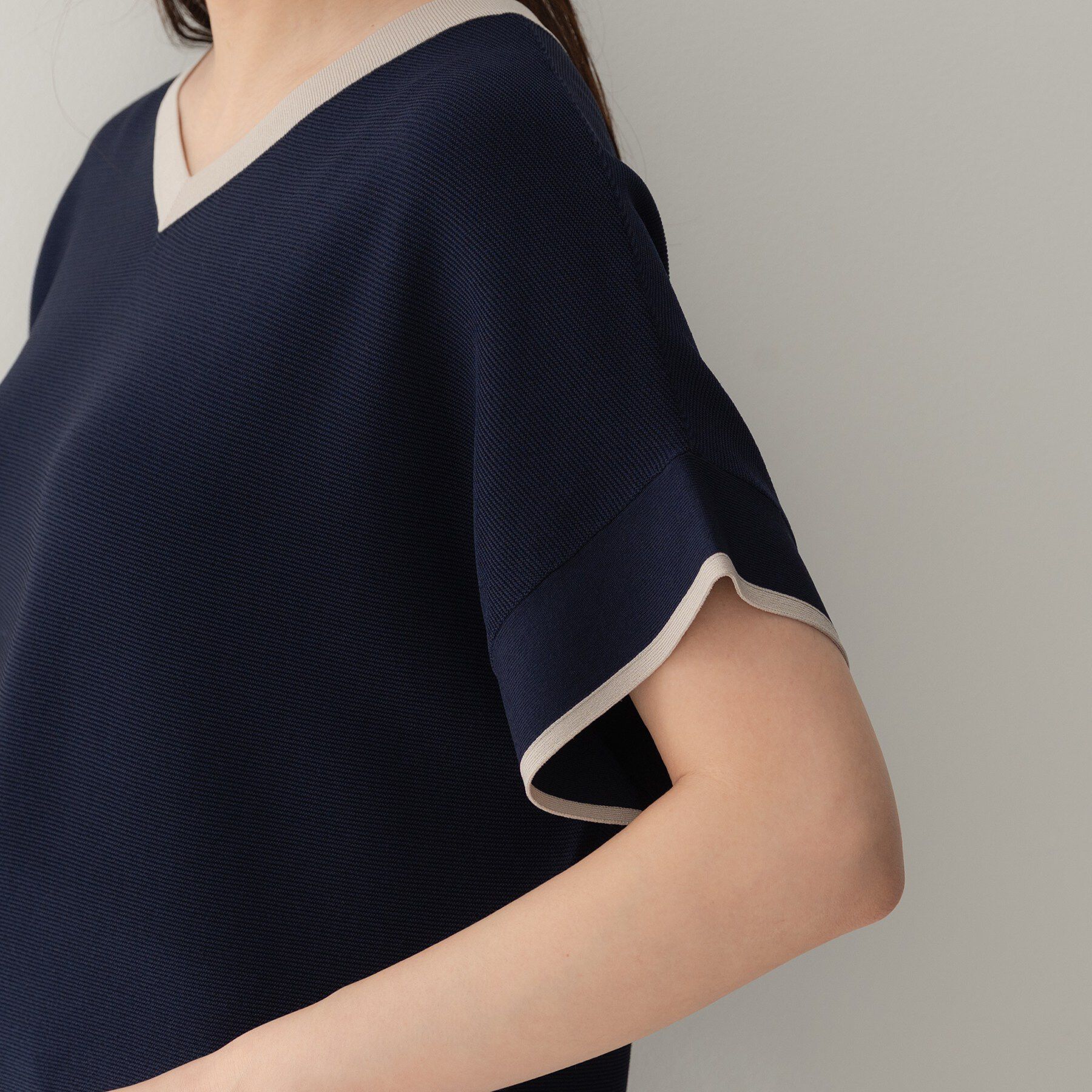 UNTITLED「前後2WAYフレンチスリーブニット」|ニット・セーター|