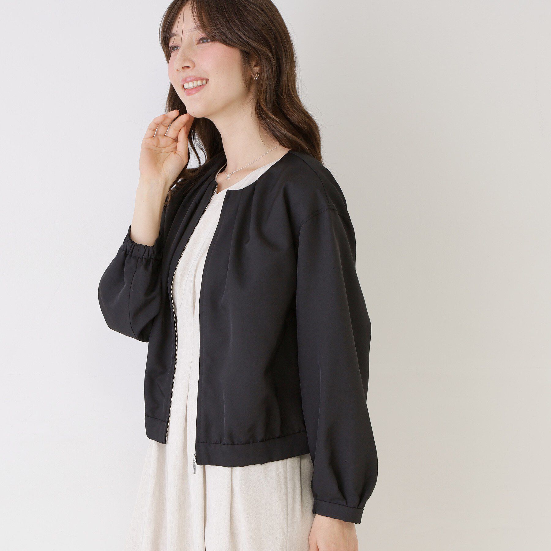 COUP DE CHANCE「【手洗い可／裏地無し／軽い着心地】コンパクトブルゾン」|ブルゾン・スタジャン|