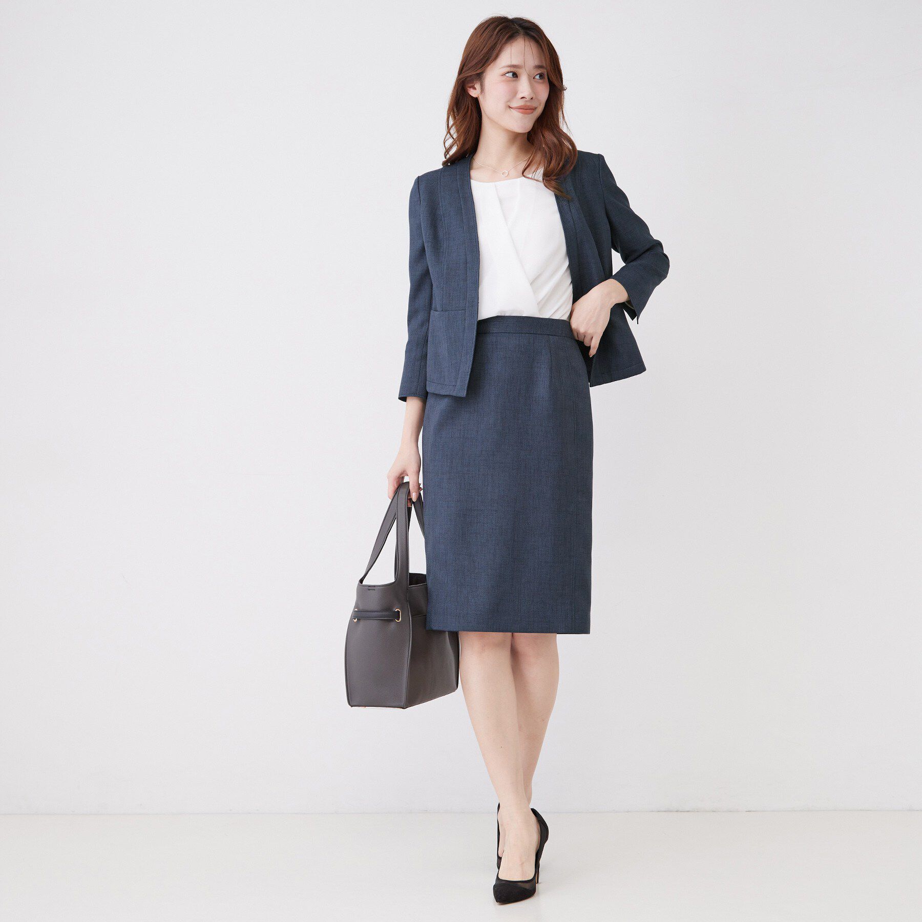 COUP DE CHANCE「【手洗い可／日本製／裏地無し／UV／清涼感／セットアップ可】麻調合繊カラーレスジャケット」|ノーカラージャケット|