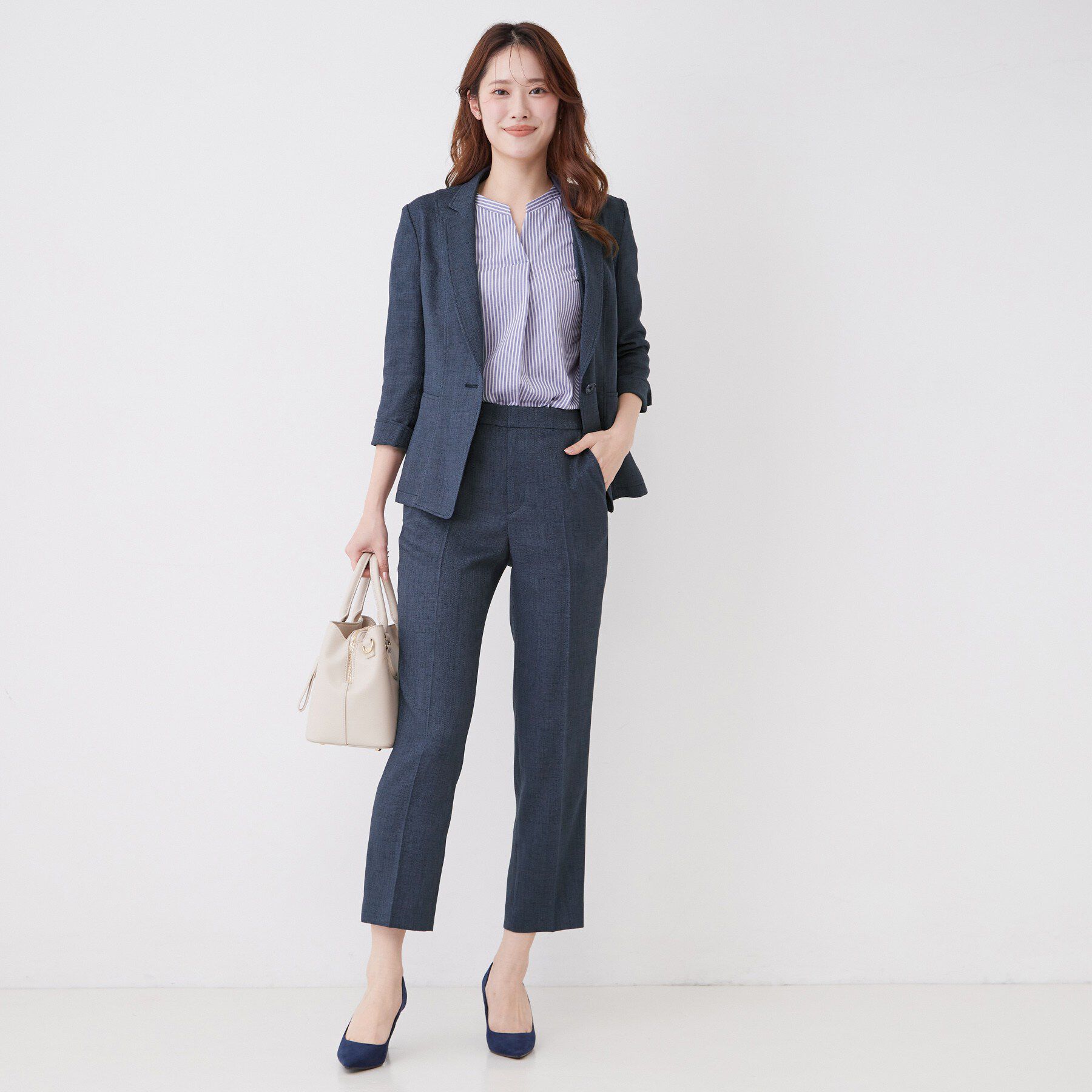 COUP DE CHANCE「【手洗い可／日本製／セットアップ可】麻調合繊テーパードパンツ」|その他|