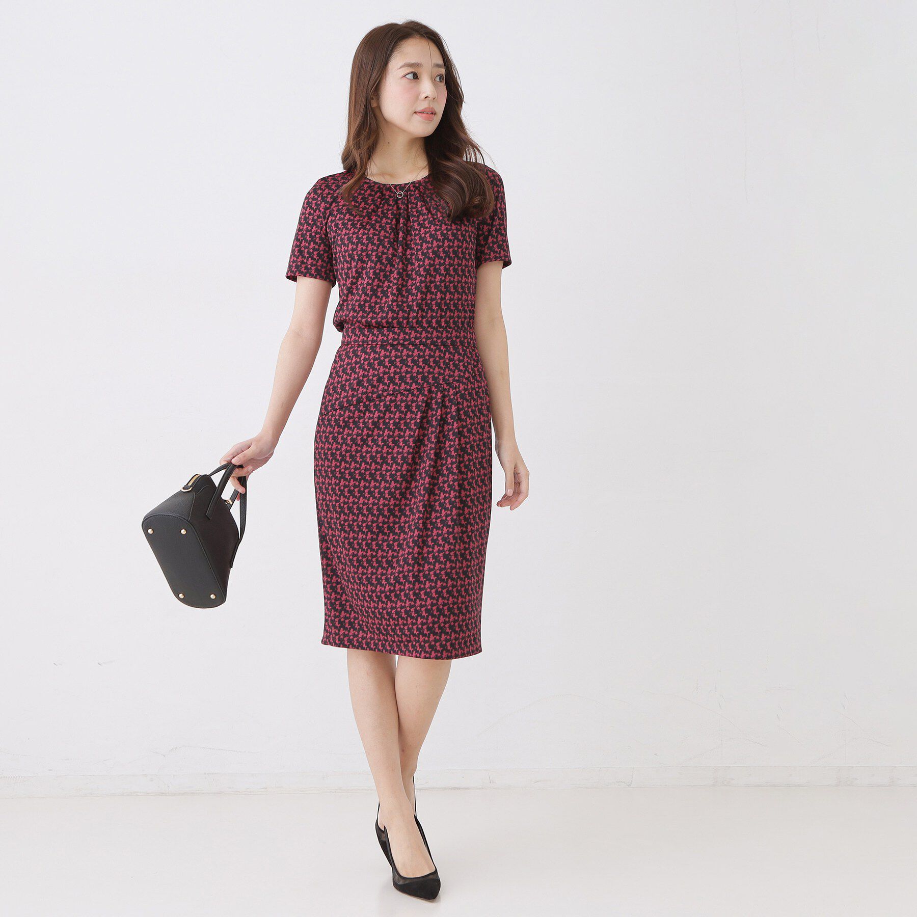 COUP DE CHANCE「【手洗い可／日本製／一枚着／ジャケットイン／セットアップ可】幾何柄カットソー」|Tシャツ・カットソー|