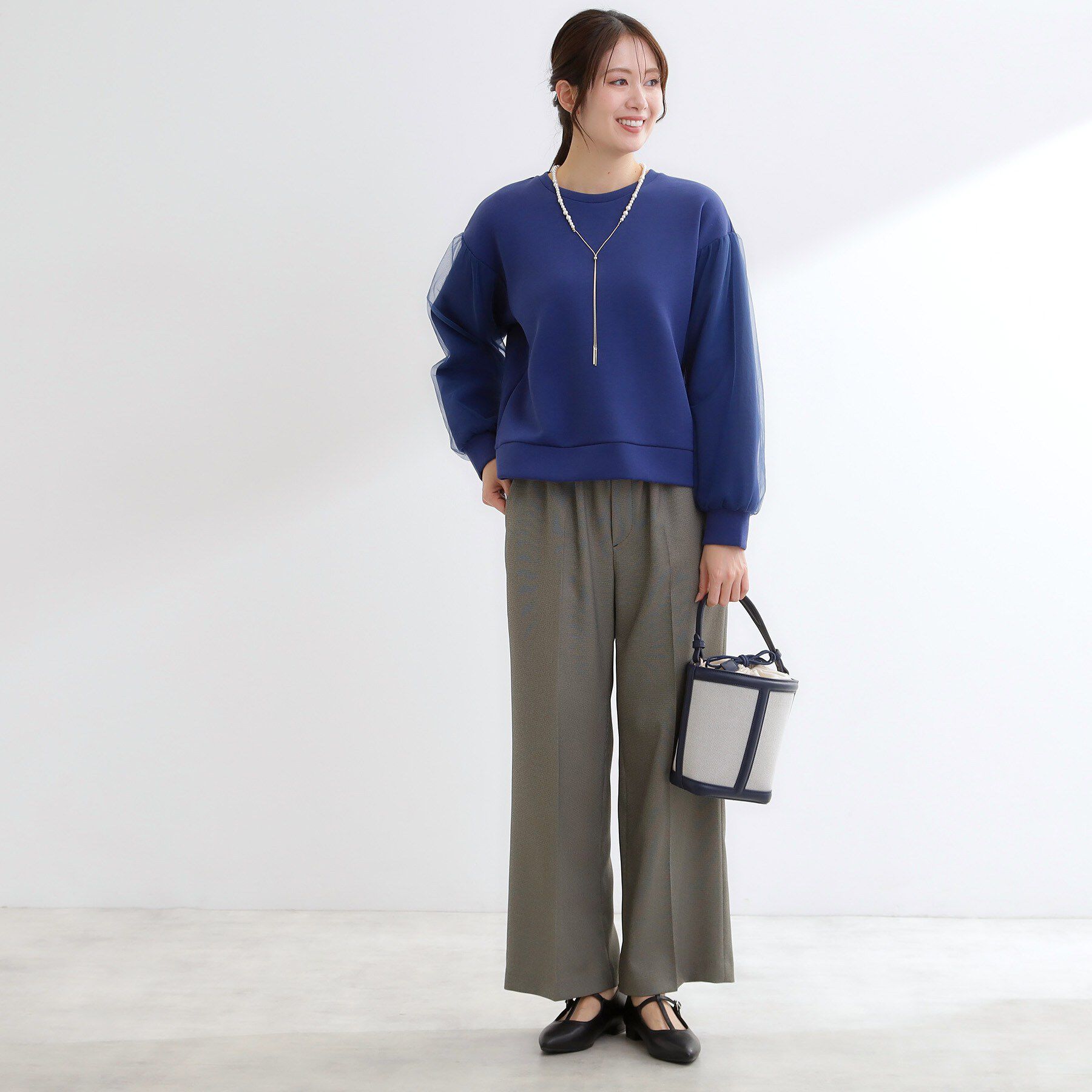 Reflect「チュールレイヤードスリーブプルオーバー」|Tシャツ・カットソー|