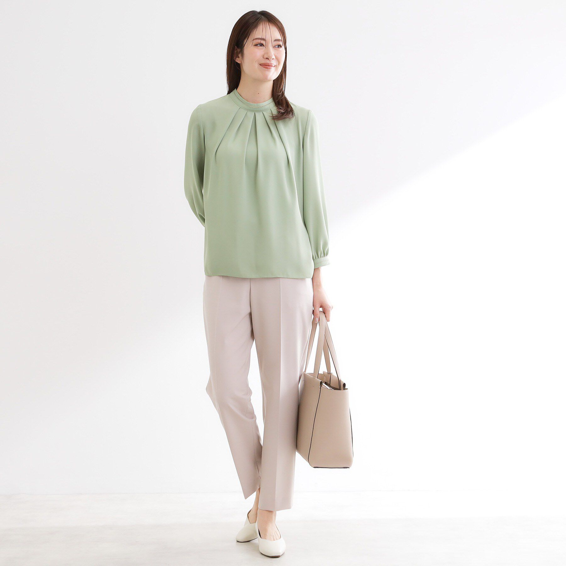 Reflect「タックスタンドカラーブラウス」|シャツ・ブラウス|