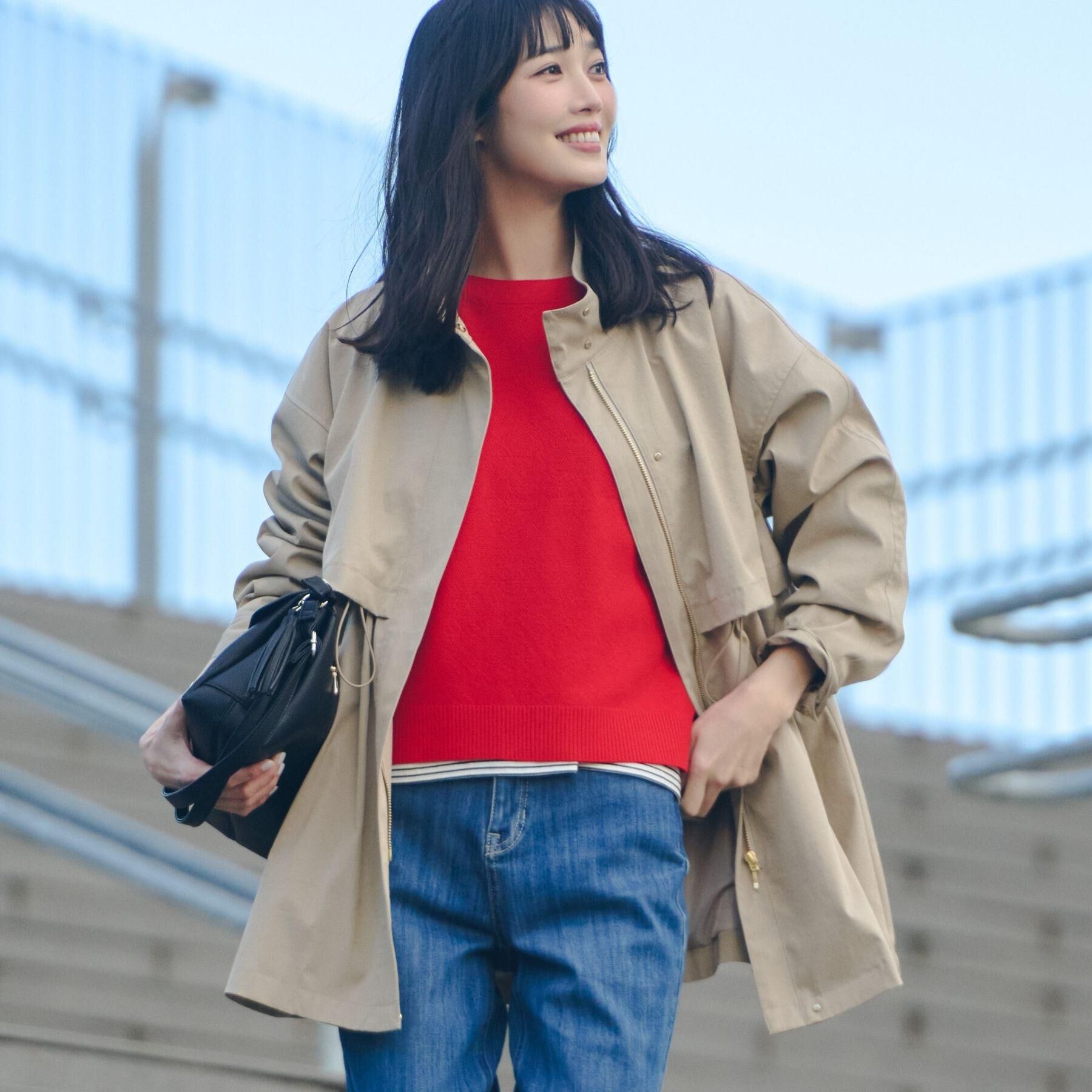 grove「【おうちで洗える】顔周りすっきり、ボートネックニット」|ニット・セーター|