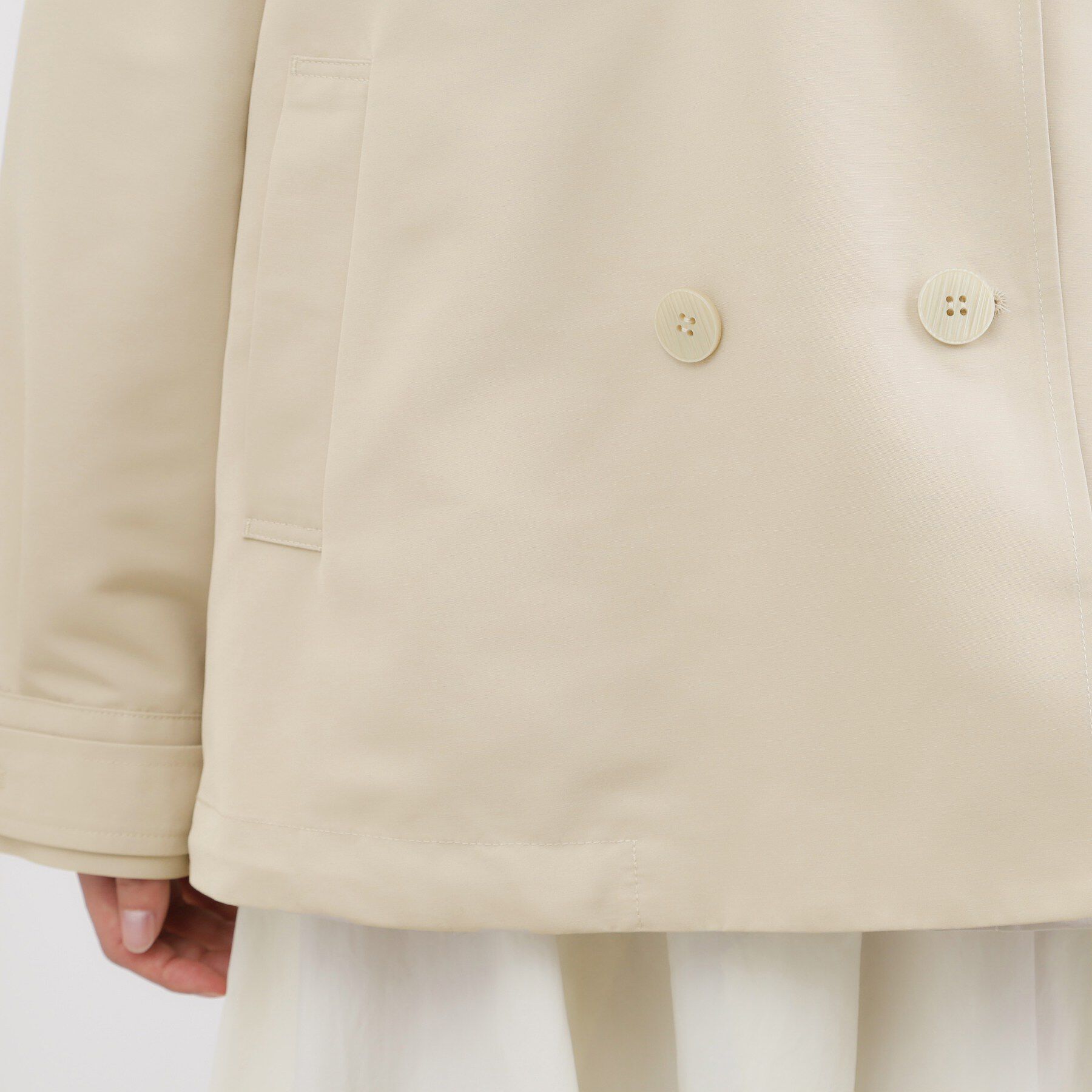 grove「【貴島明日香さん着用】【撥水／シルエット2WAY】軽やかミドルトレンチコート」|トレンチコート|