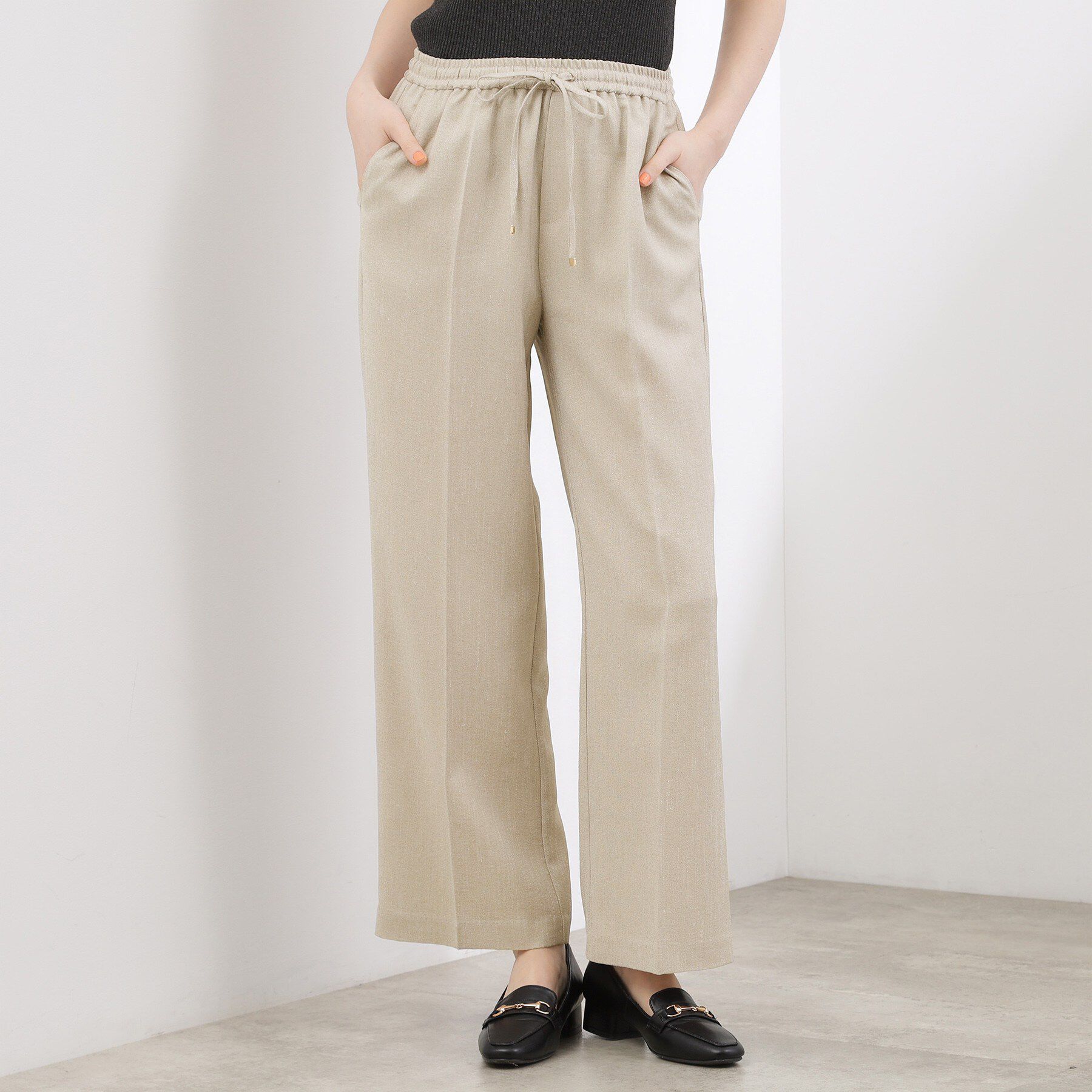 grove「【貴島明日香さん着用・カセット服】リネンライクソフトフレアパンツ」|その他|