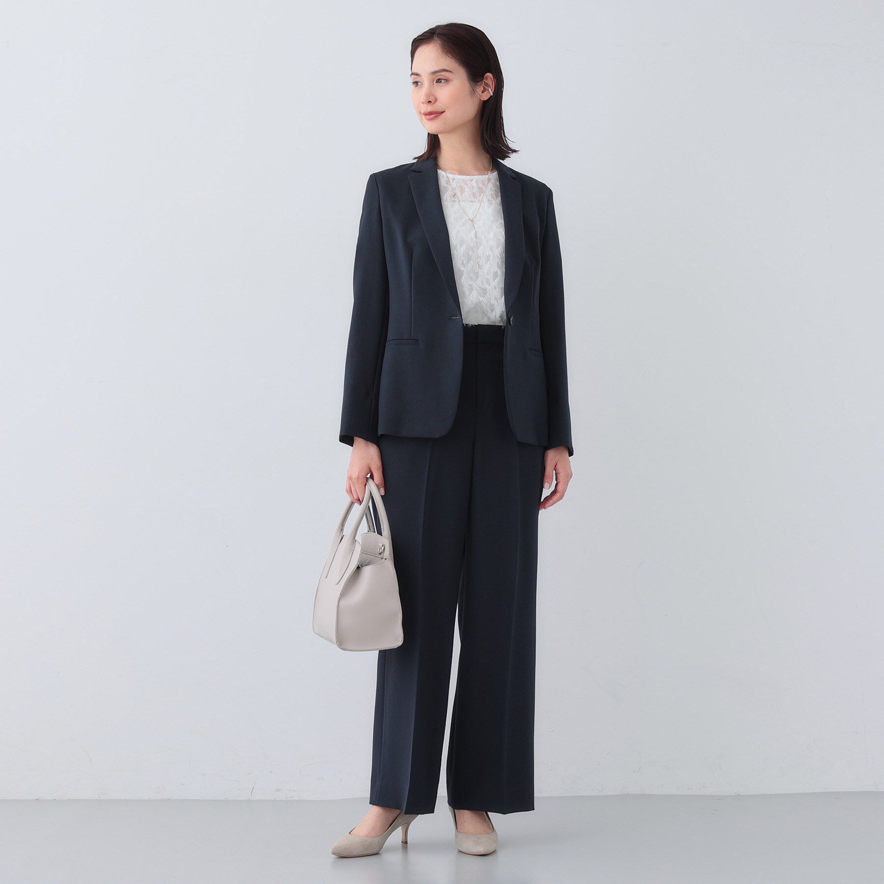 INDIVI「【定番スーツ／UVケア／洗える】ウール調テーラードジャケット」|スーツ|