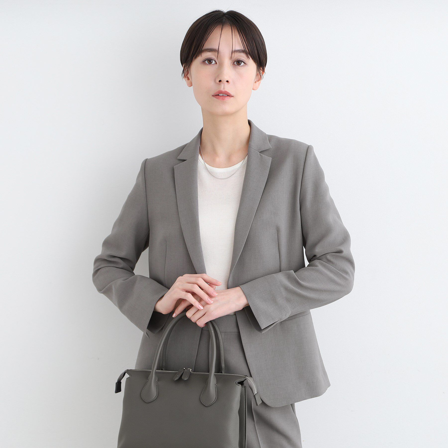 INDIVI「【定番スーツ／UVケア／洗える】ウール調テーラードジャケット」|スーツ|