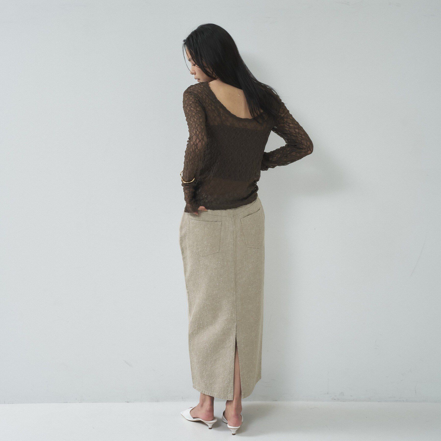 GALLEST「グレイニーコットンタイトスカート」|スカート|