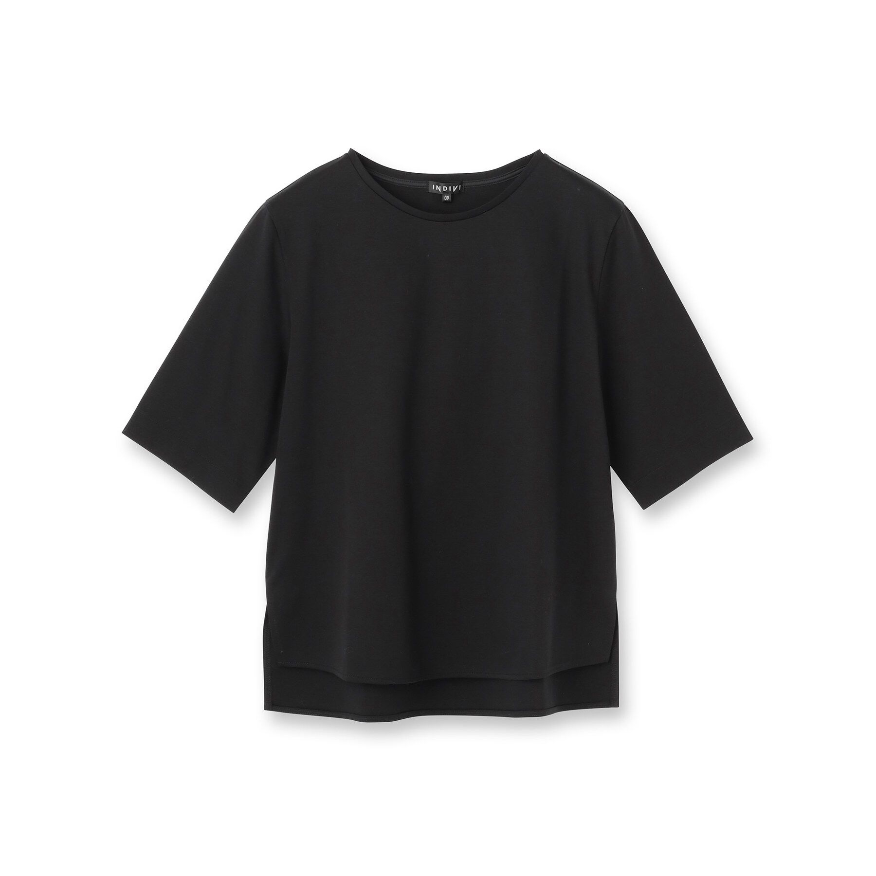 INDIVI「【抗菌防臭／消臭】上品光沢コットンTシャツ」|Tシャツ・カットソー|