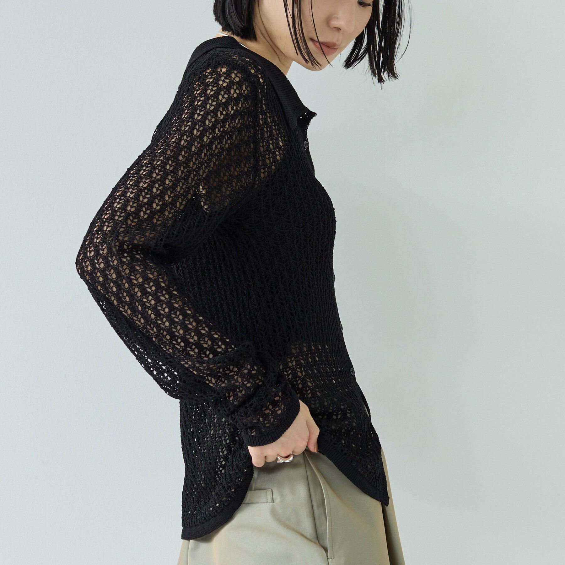 GALLEST「リネンライククロシェポロニット」|ニット・セーター|