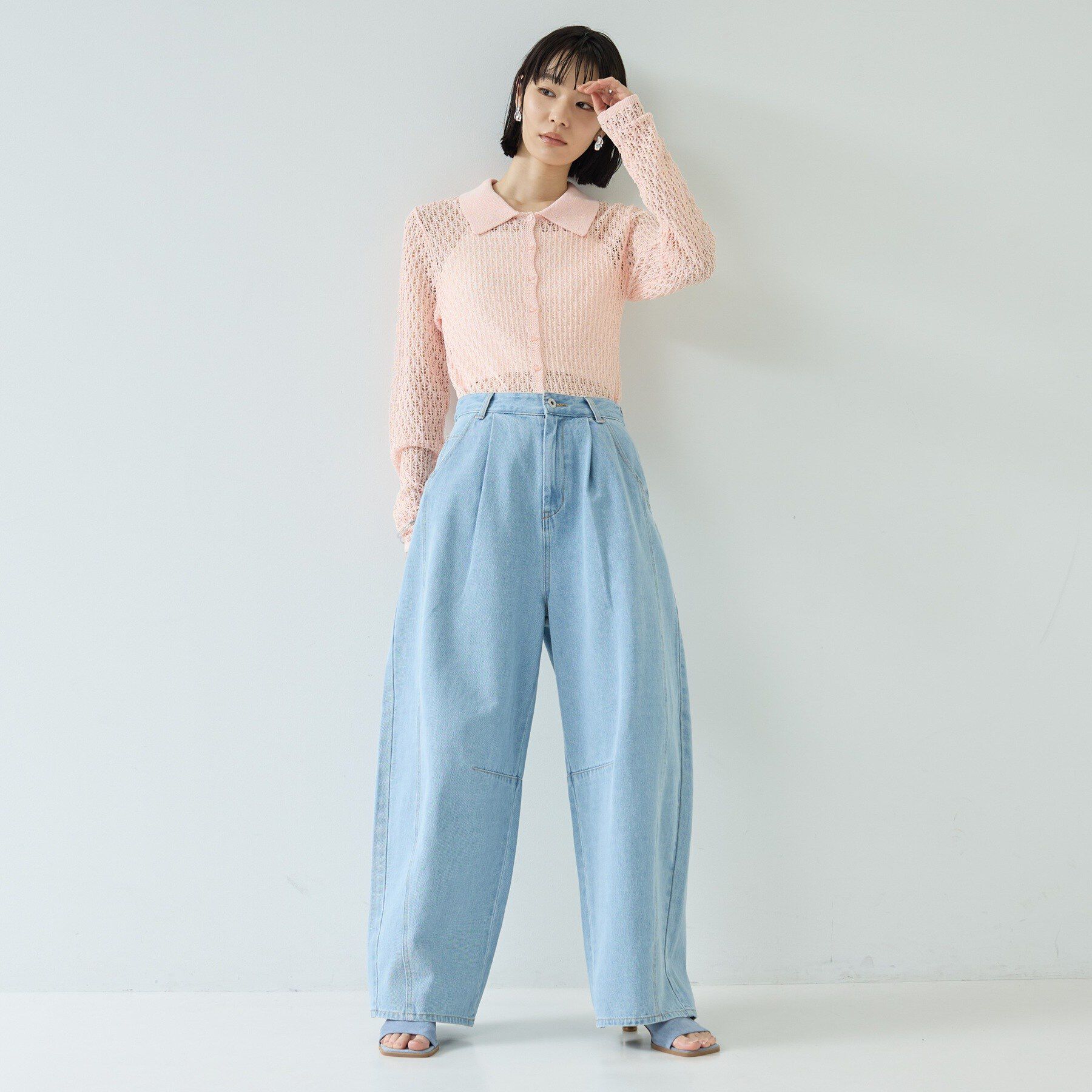 GALLEST「リネンライククロシェポロニット」|ニット・セーター|