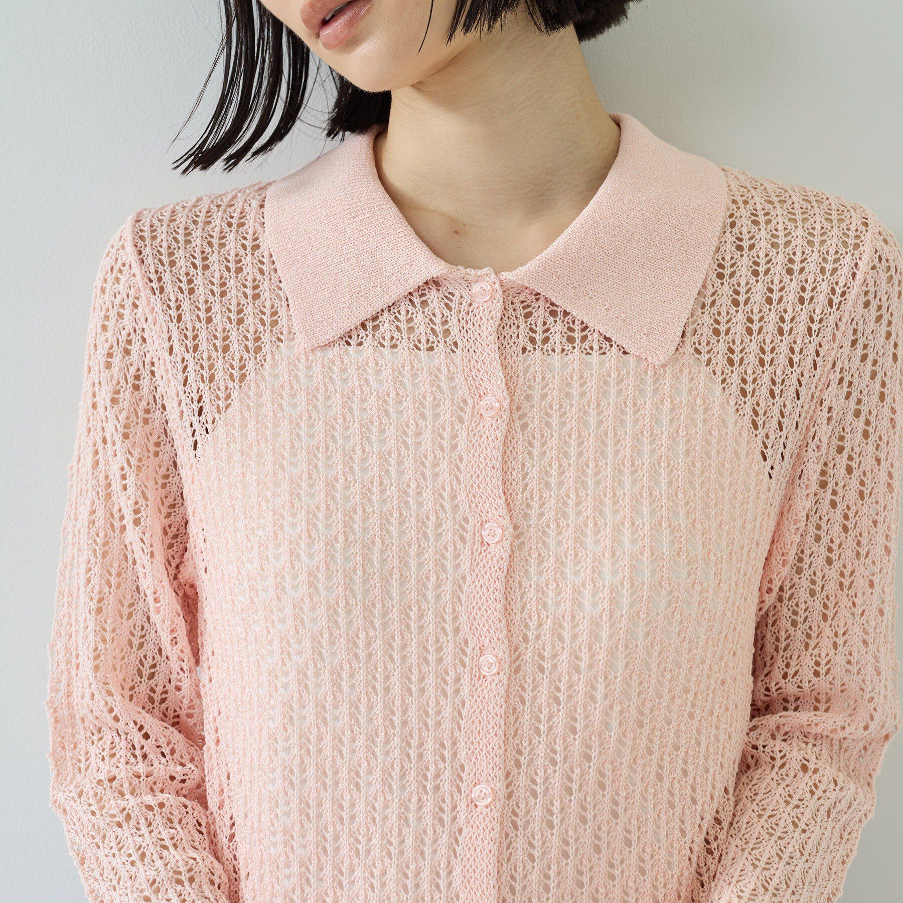 GALLEST「リネンライククロシェポロニット」|ニット・セーター|