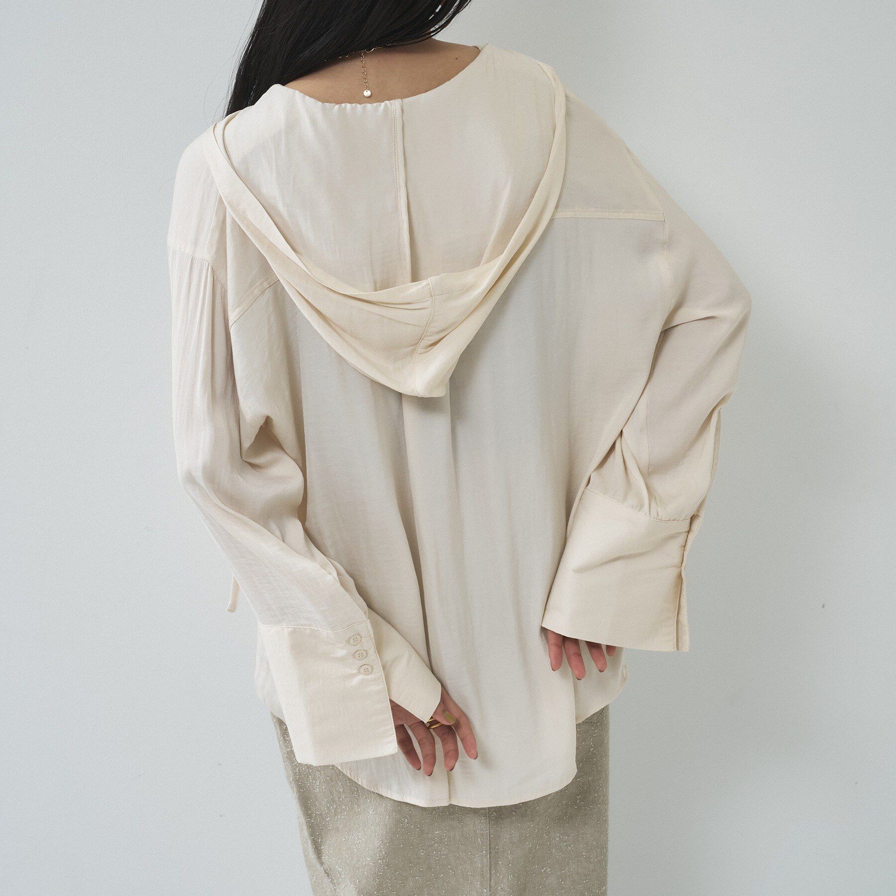 GALLEST「【一部店舗限定】シアーフードオーバーシャツ」|シャツ・ブラウス|