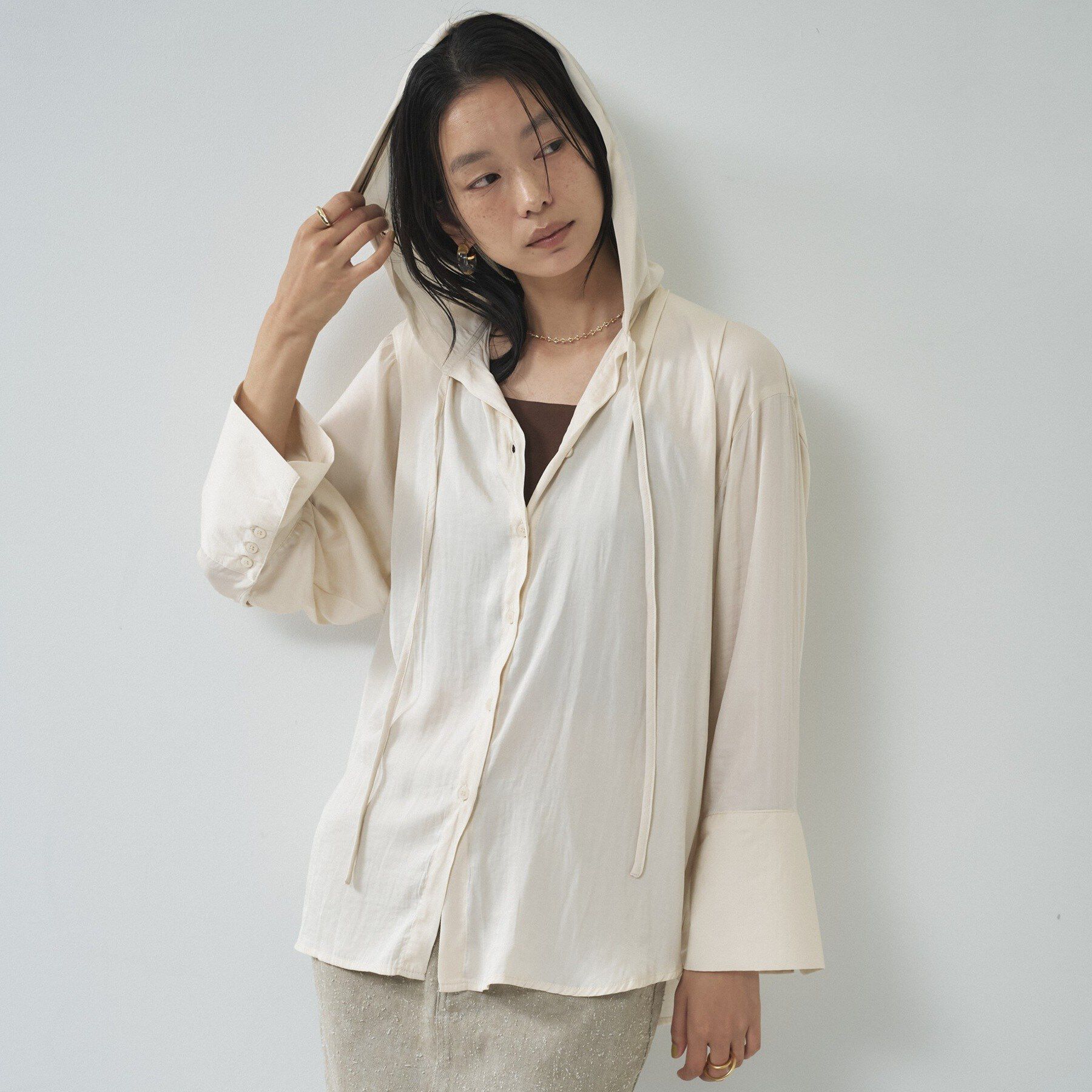 GALLEST「【一部店舗限定】シアーフードオーバーシャツ」|シャツ・ブラウス|