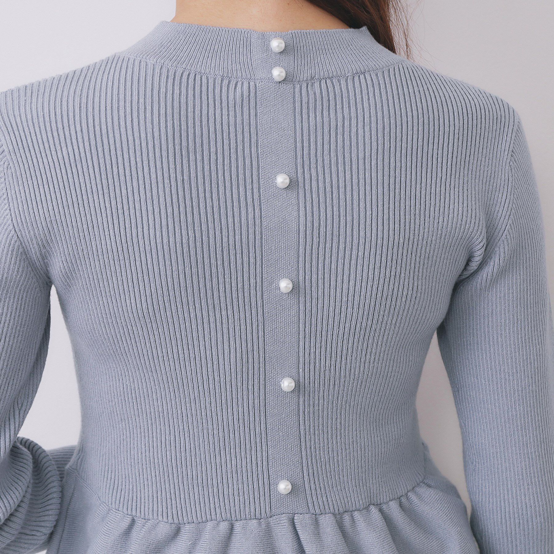 index「ペプラムチュールレイヤードニット【洗濯機OK】」|ニット・セーター|