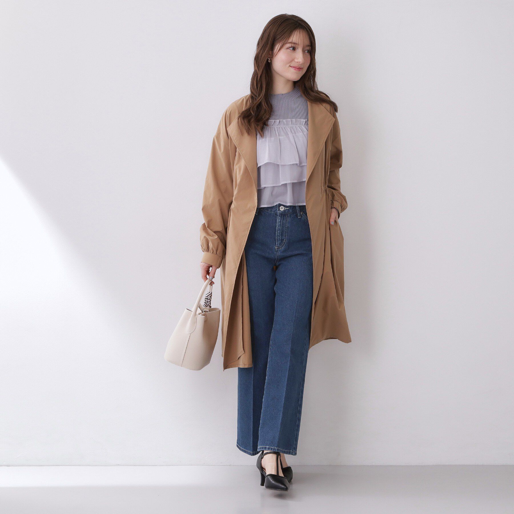 index「フレアデニムパンツ【洗濯機OK】」|デニム|