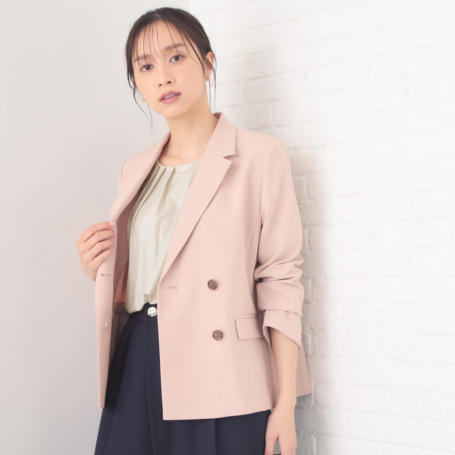 index「タックビジュー7分袖トップス【洗濯機可】」|Tシャツ・カットソー|