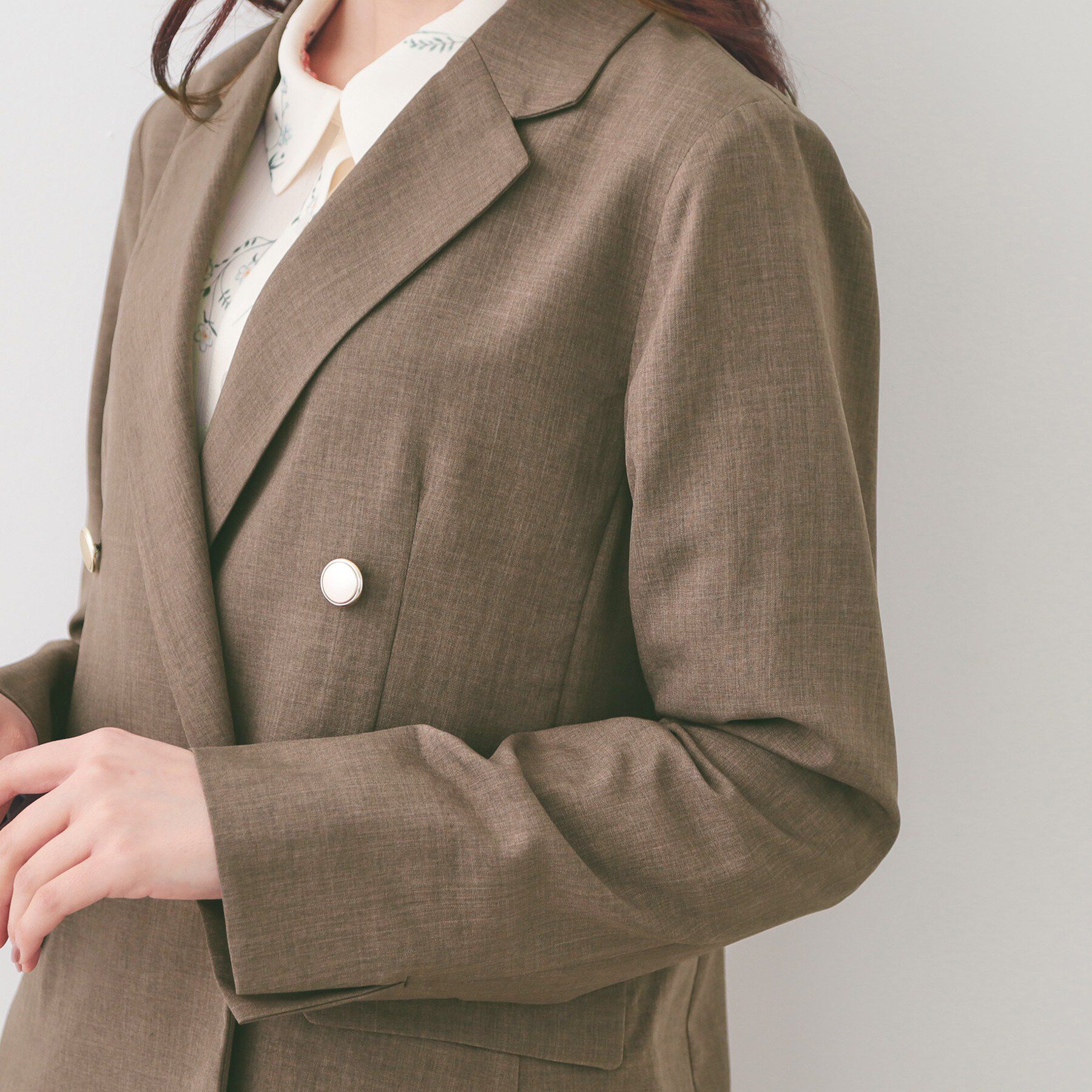 index「多機能ダブルブレストテーラードジャケット【洗濯機OK/接触冷感/吸水速乾/イージーアイロン/防シワ】」|テーラードジャケット|