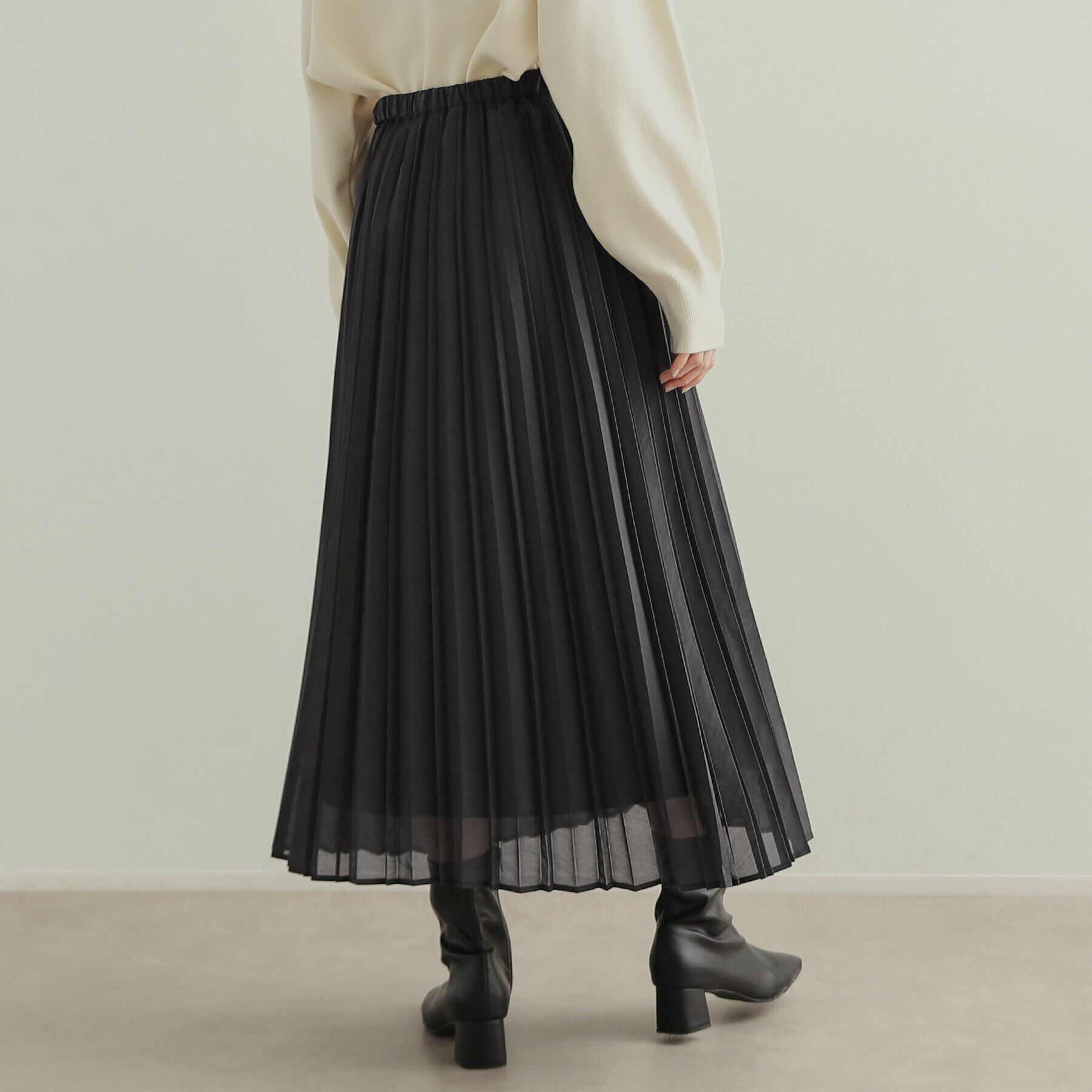 OPAQUE.CLIP「《通勤・セレモニー対応》シアーローンプリーツスカート【洗濯機洗い可】」|スカート|