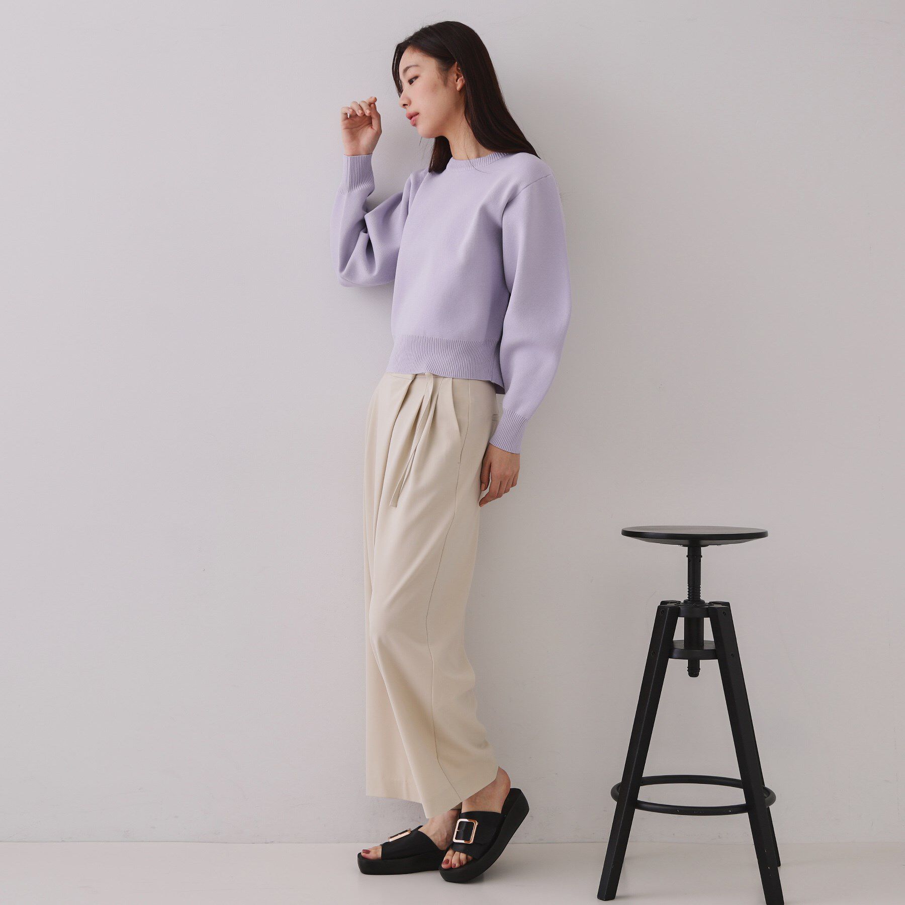 OPAQUE.CLIP「ラップベルトワイドパンツ【洗濯機洗い可】」|その他|