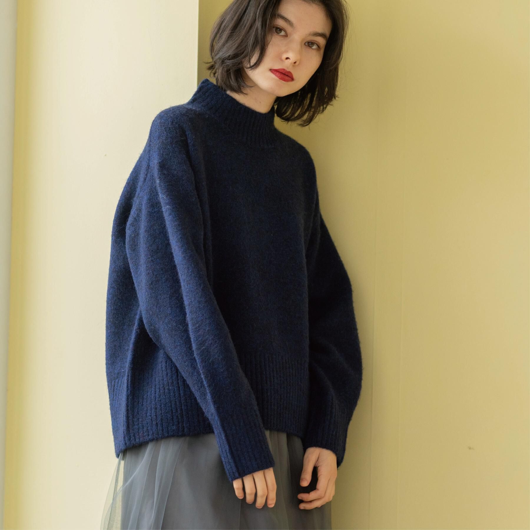 OPAQUE.CLIP「ふわふわハイネックニット【洗濯機OK】」|ニット・セーター|