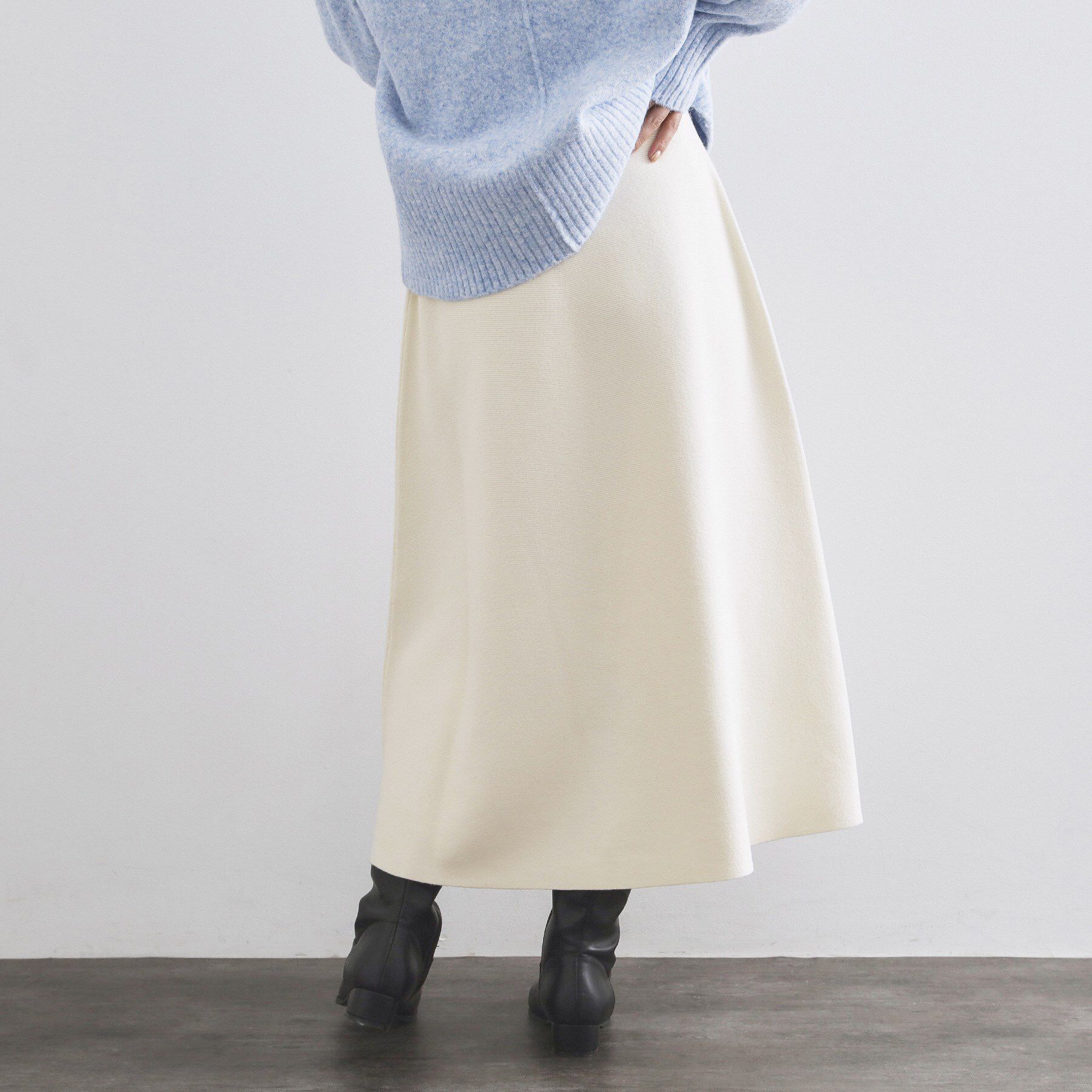 OPAQUE.CLIP「ニットフレアスカート/セットアップ対応【洗濯機OK】」|スカート|