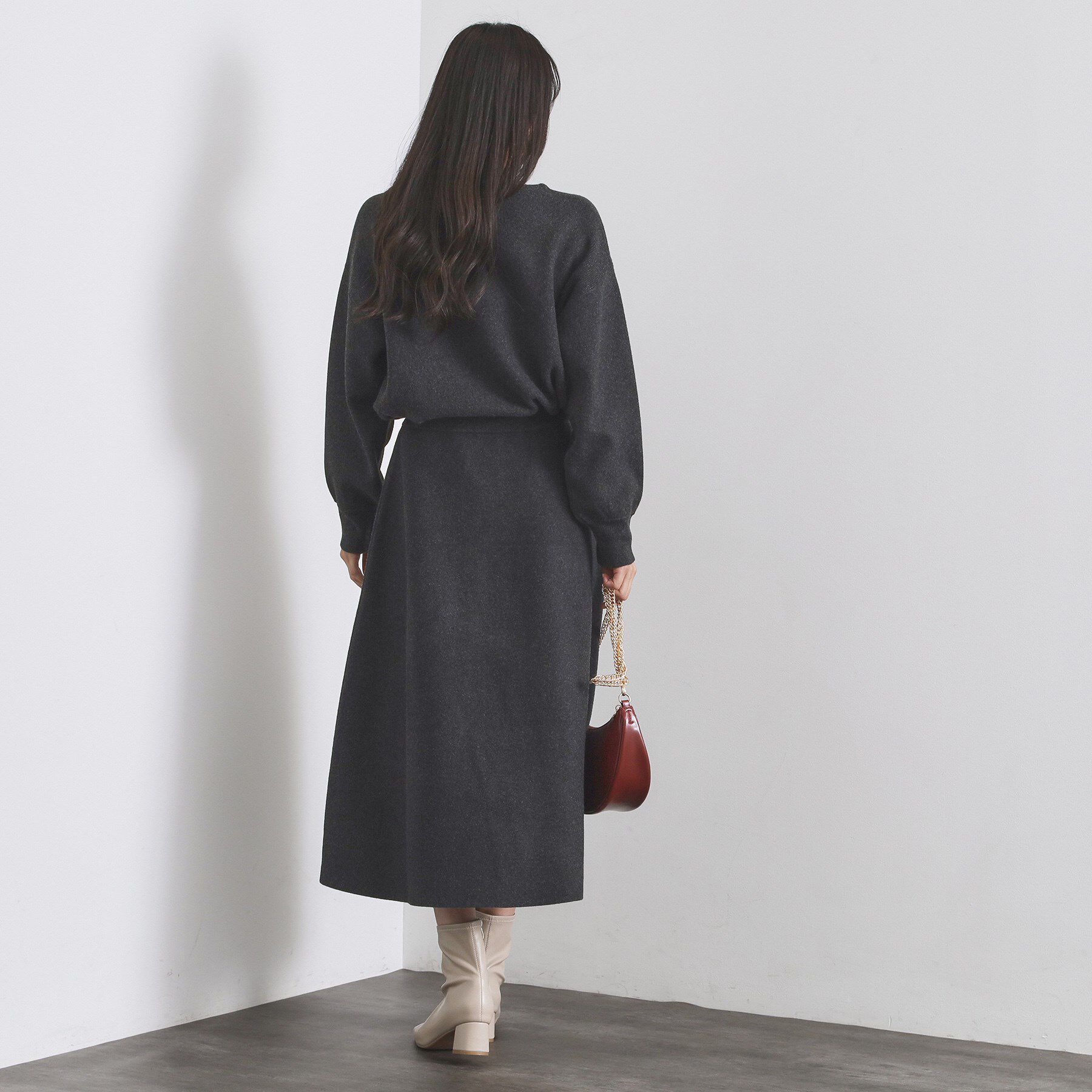 OPAQUE.CLIP「ニットフレアスカート/セットアップ対応【洗濯機OK】」|スカート|