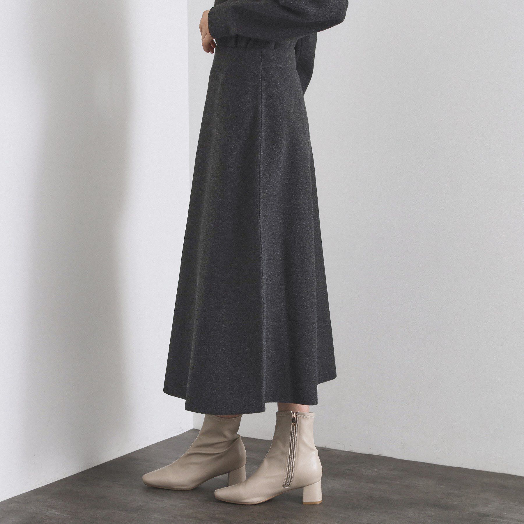 OPAQUE.CLIP「ニットフレアスカート/セットアップ対応【洗濯機OK】」|スカート|