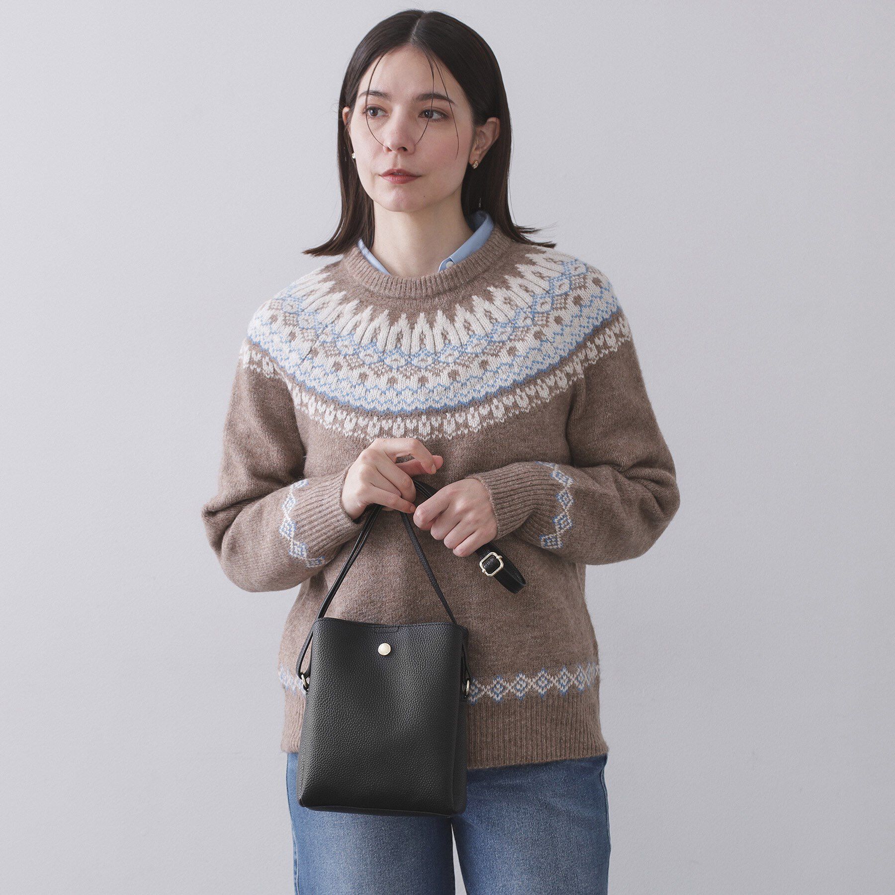 OPAQUE.CLIP「シュリンク合皮3層ミニショルダーバッグ【軽量／長さ調整可能】」|ショルダー・メッセンジャー|