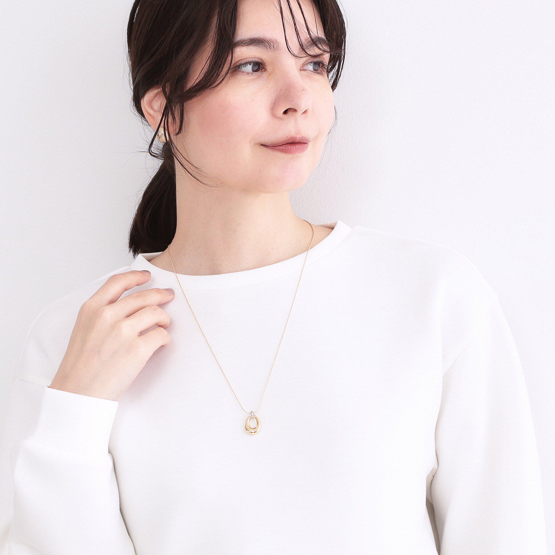 OPAQUE.CLIP「メタルカラー スライドネックレス」|ネックレス|