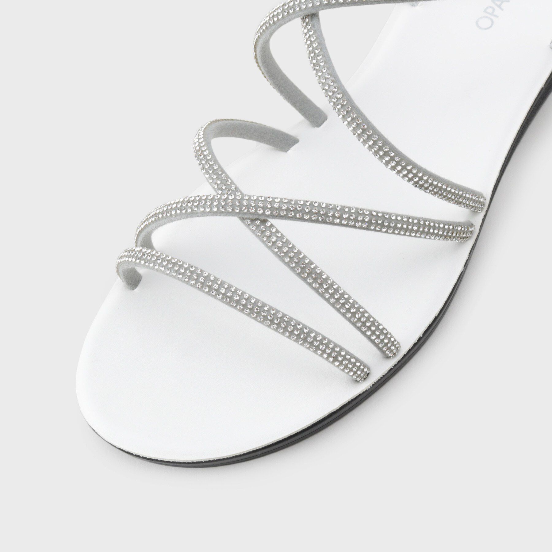 OPAQUE.CLIP「ビジュー細ストラップサンダル」|サンダル|