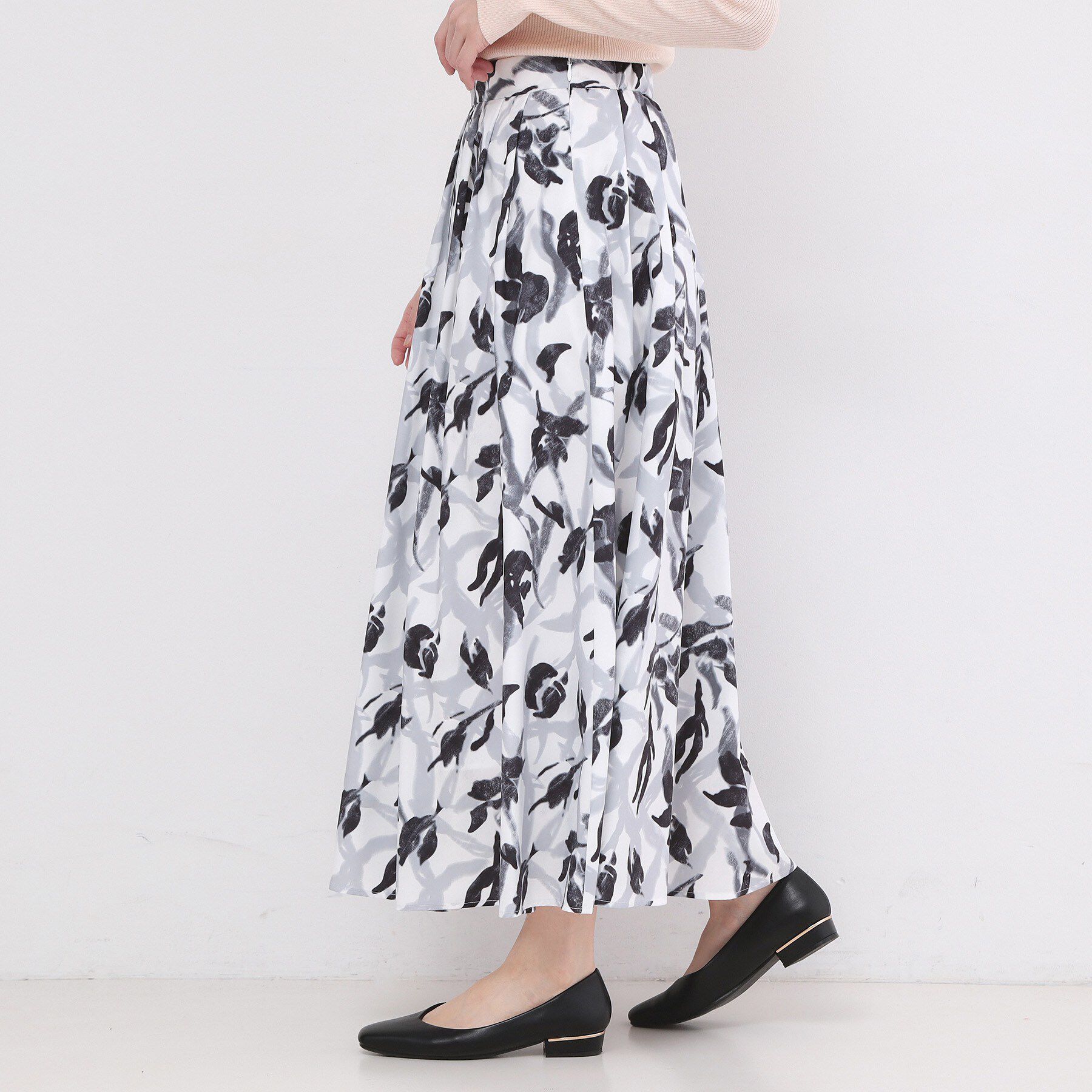 OPAQUE.CLIP「アートプリントフレアスカート【洗濯機OK】」|スカート|