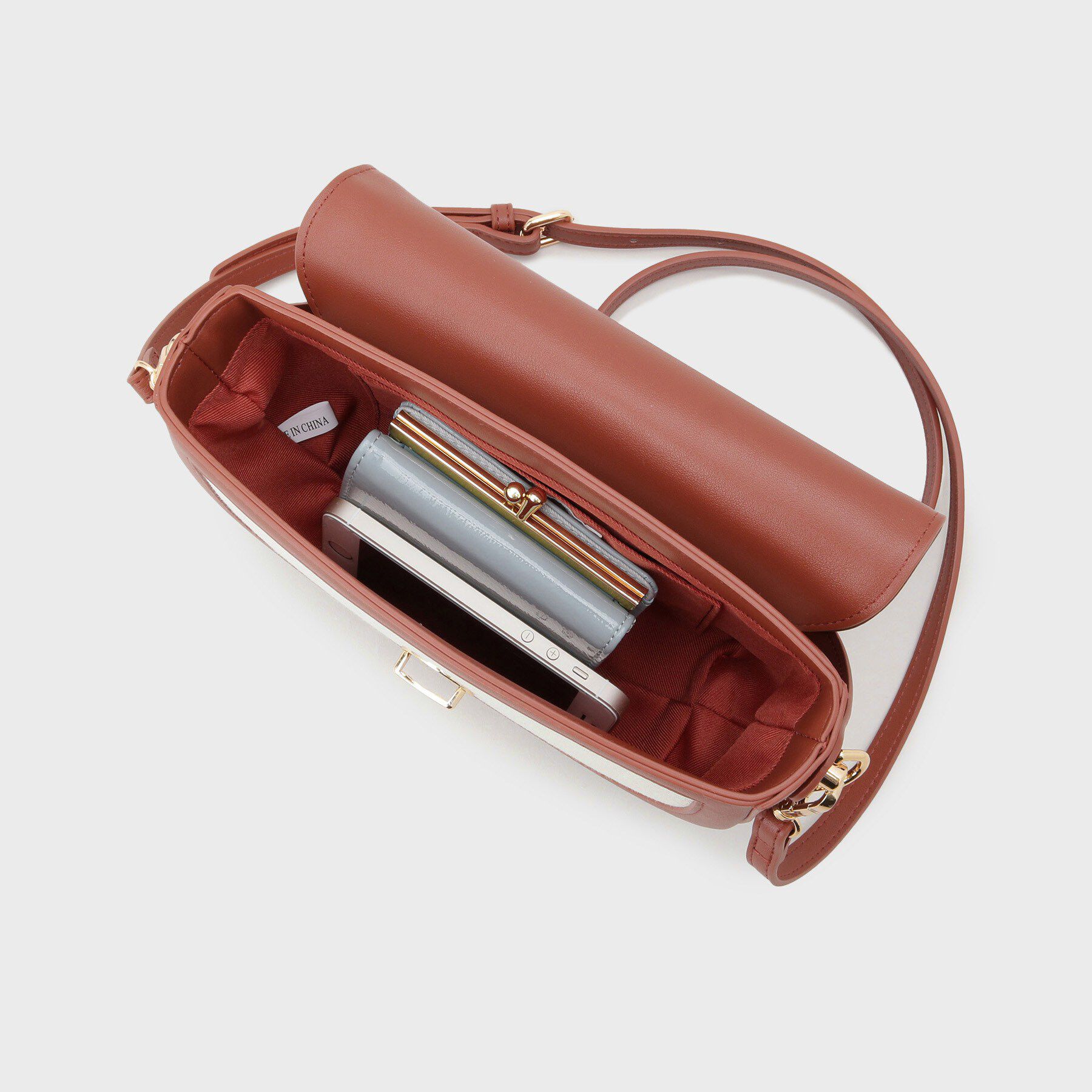 OPAQUE.CLIP「【2WAY】キャンバス&times;合皮コンビフロントデザインバッグ」|ショルダー・メッセンジャー|